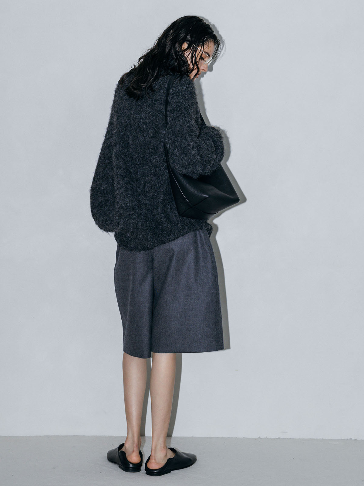 SOFT BRUSHED OVERSIZE ZIP CARDIGAN