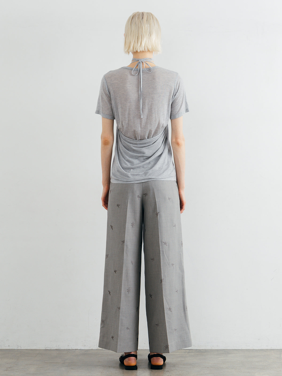 MOTIF EMBROIDERY PANTS