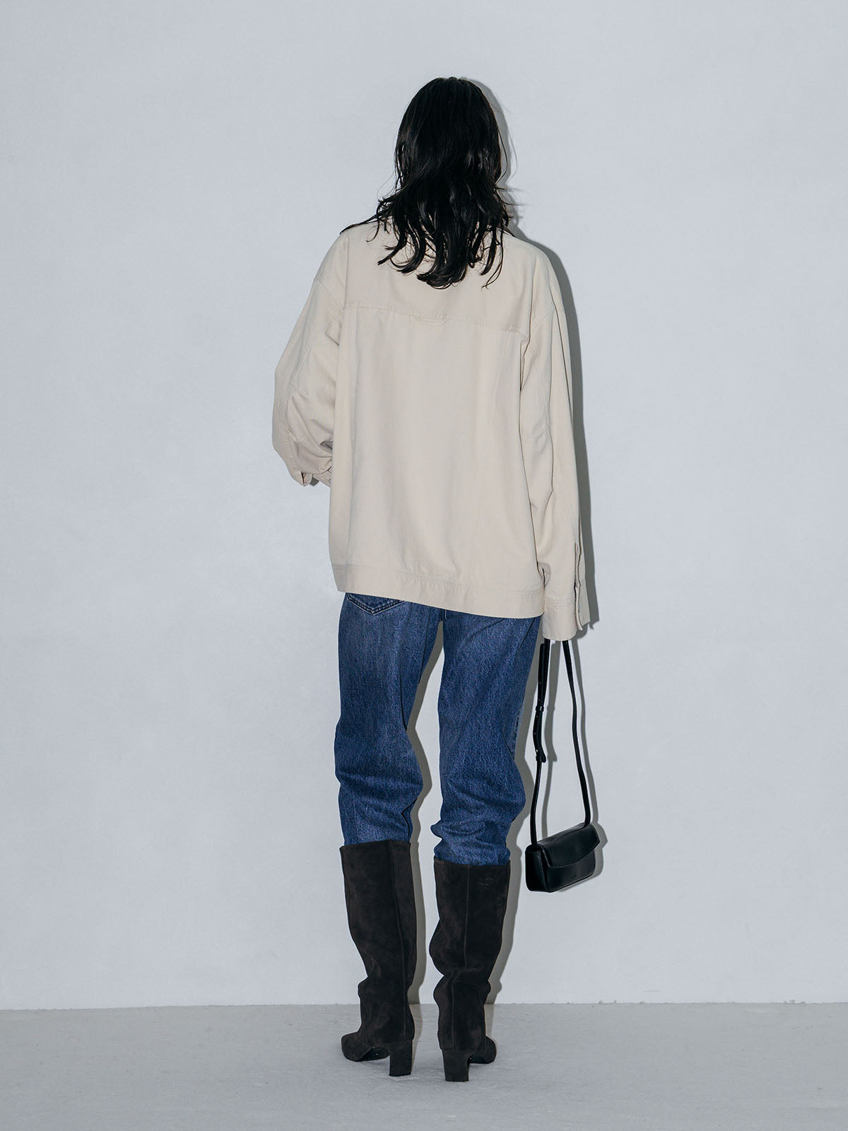 LEATHER COLLAR COVERALL