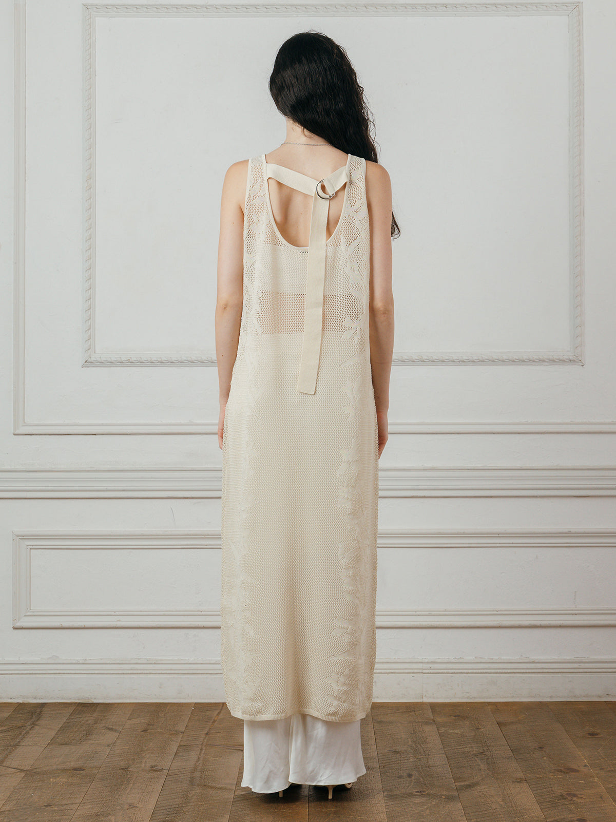 LACE KNIT ONE-PIECE
