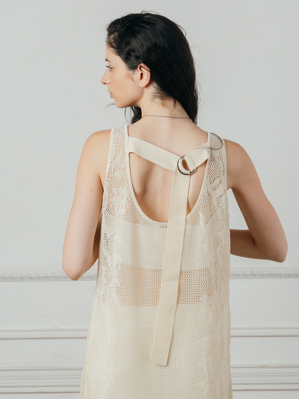 LACE KNIT ONE-PIECE