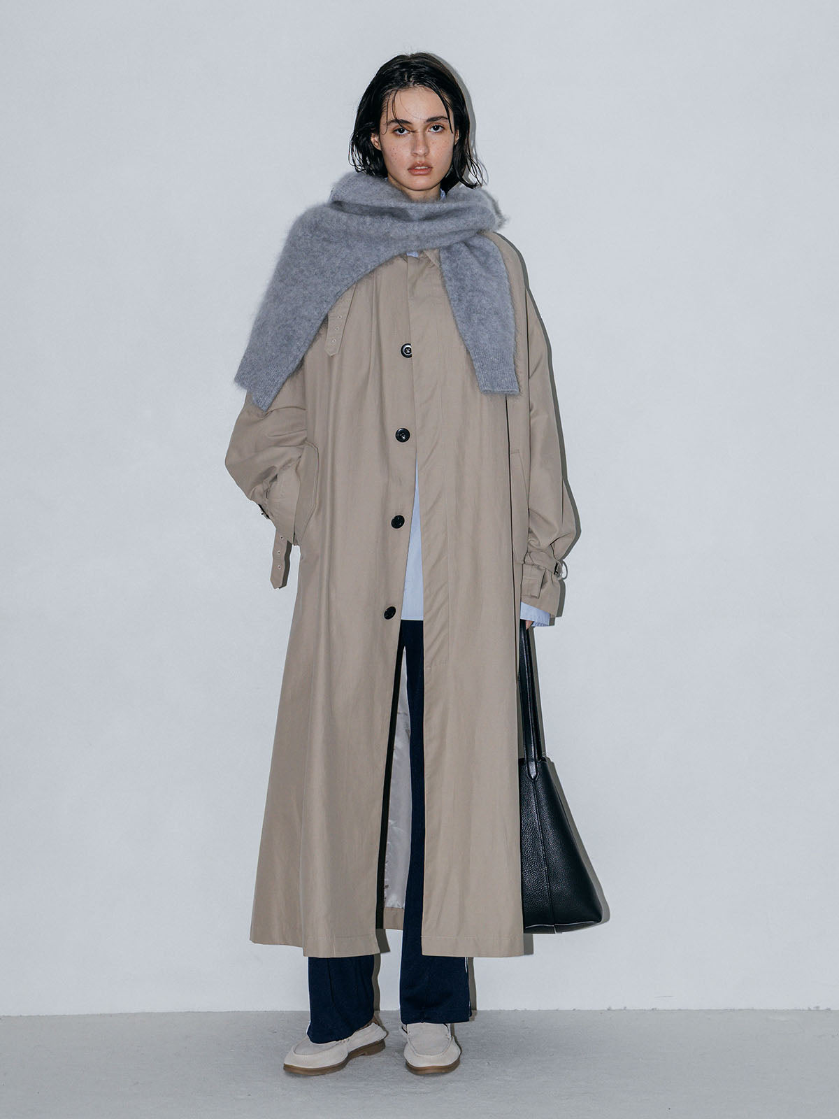 WASHED VOLUME TRENCH COAT
