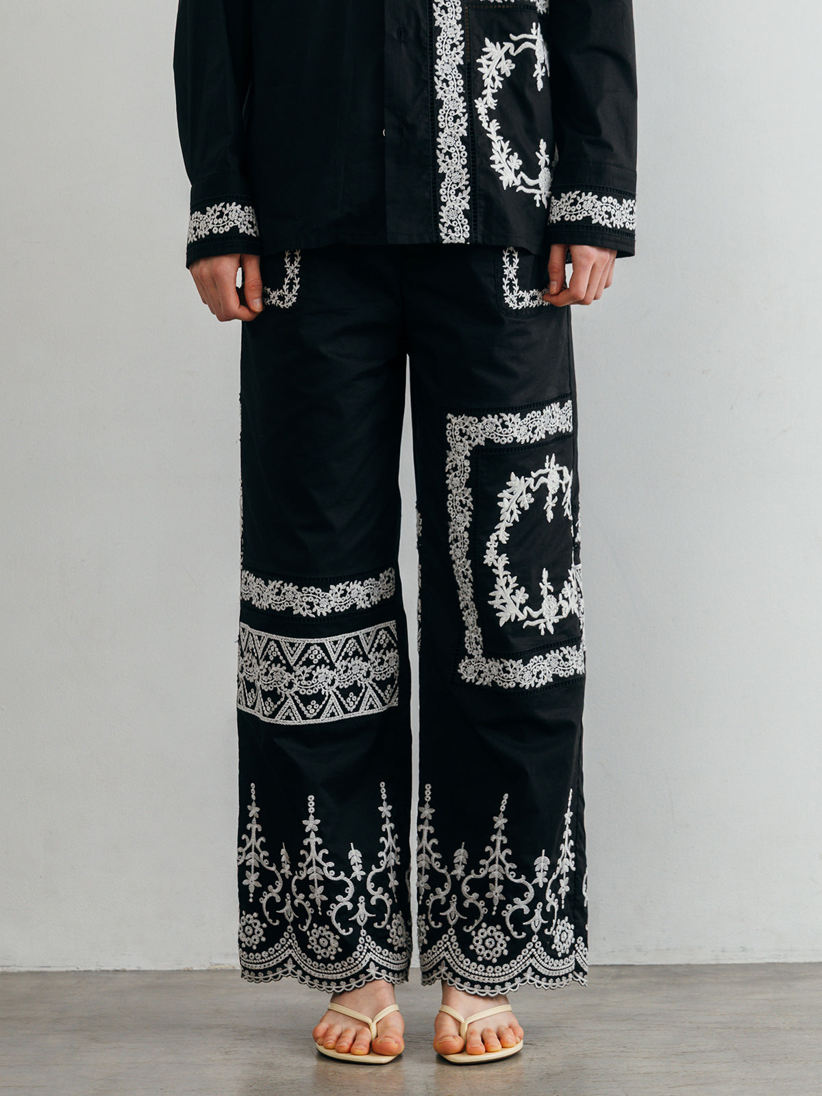 LACE PATCHWORK PANTS