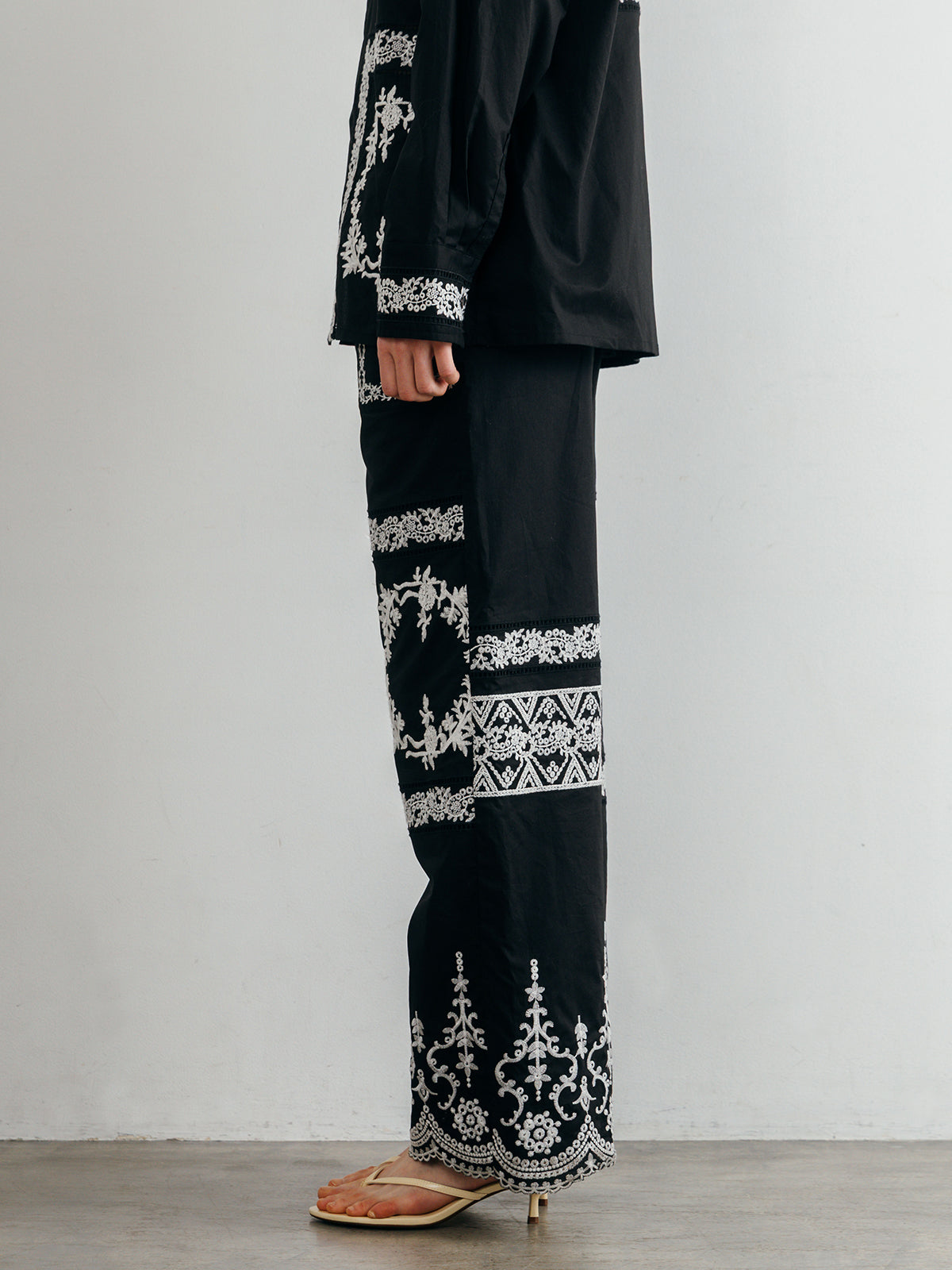 LACE PATCHWORK PANTS