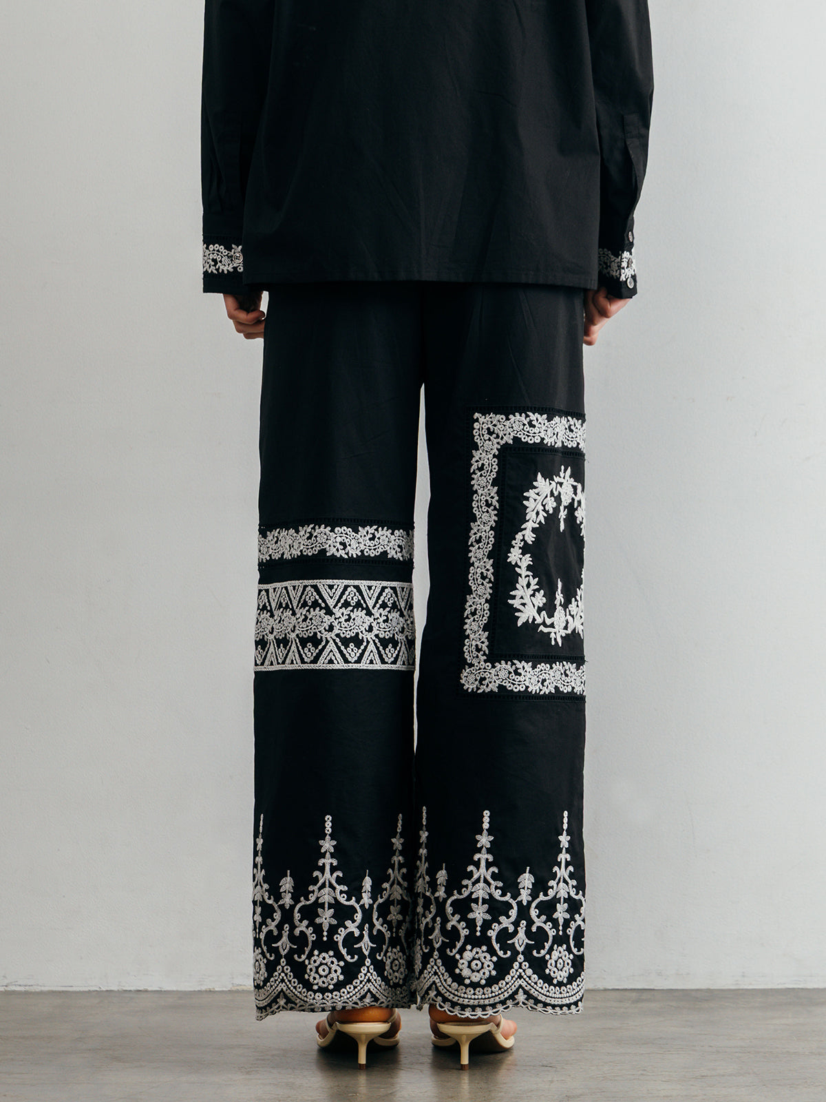 LACE PATCHWORK PANTS