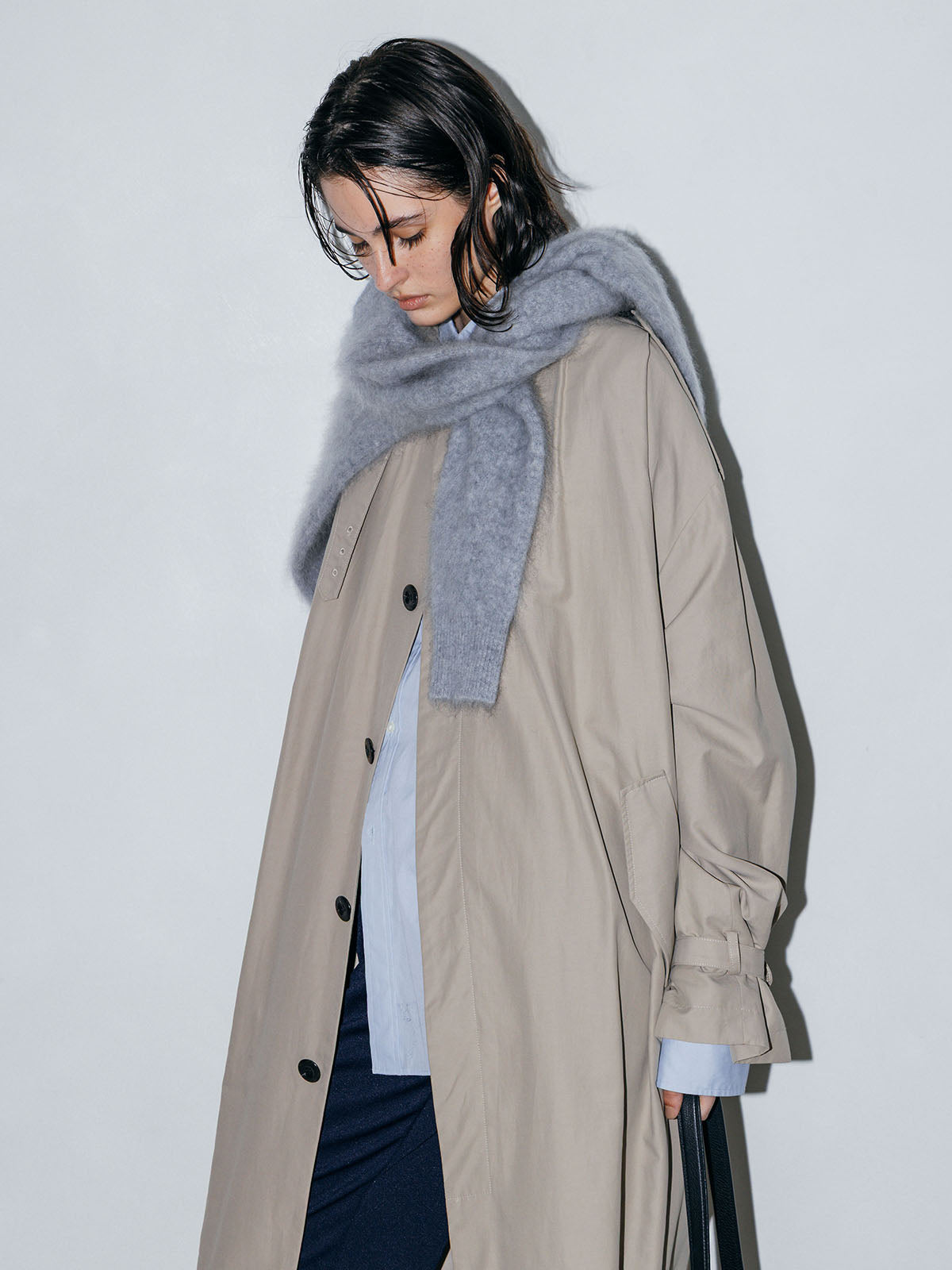 WASHED VOLUME TRENCH COAT