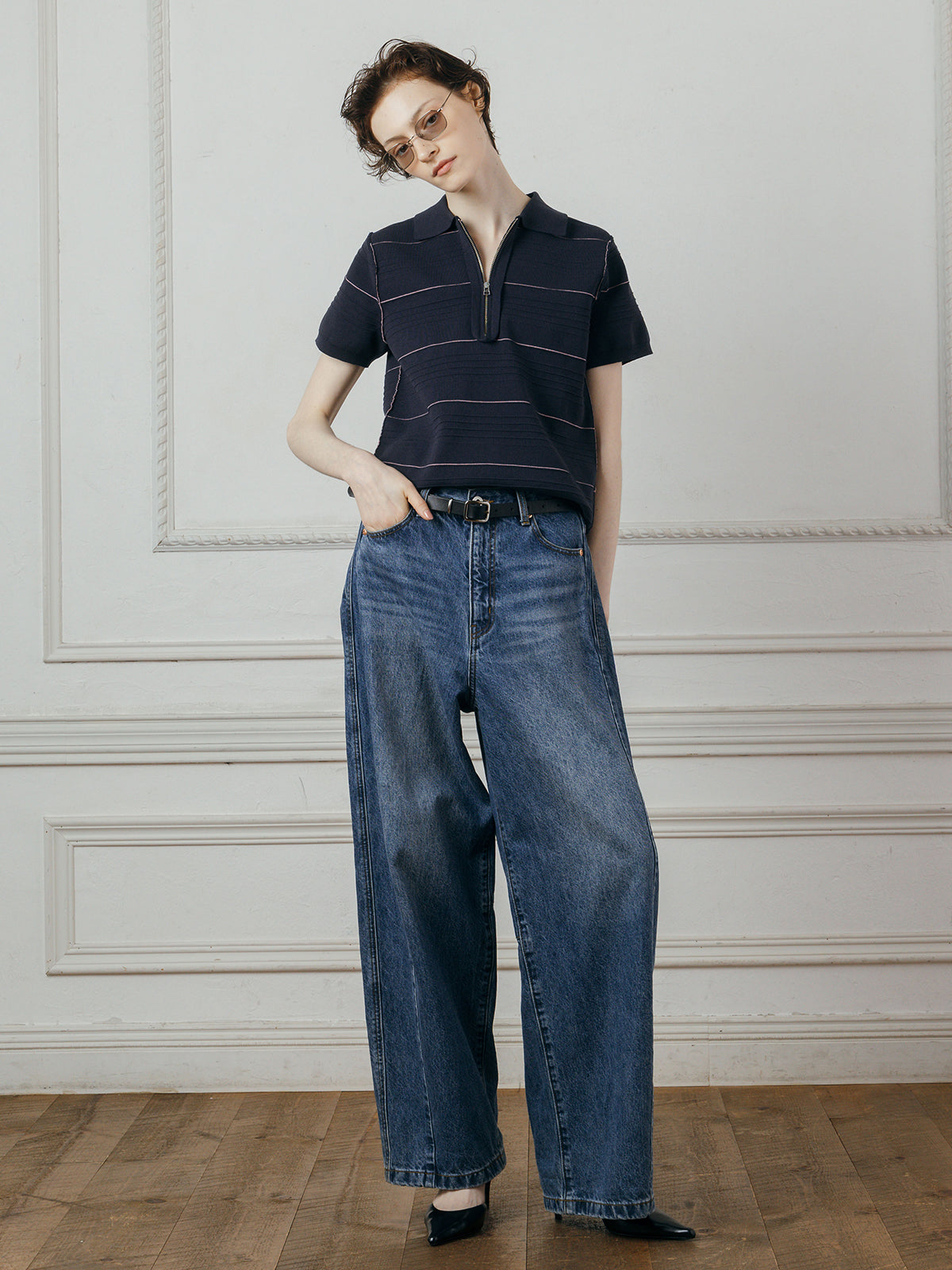 ZIP POLO SHIRT