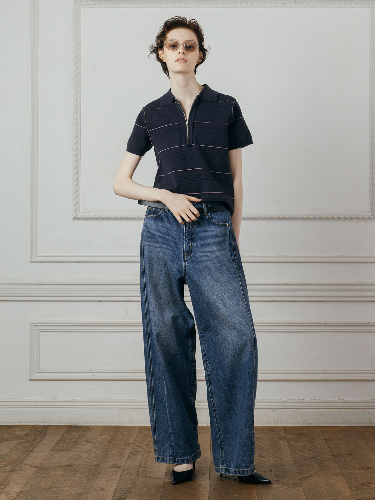 ZIP POLO SHIRT