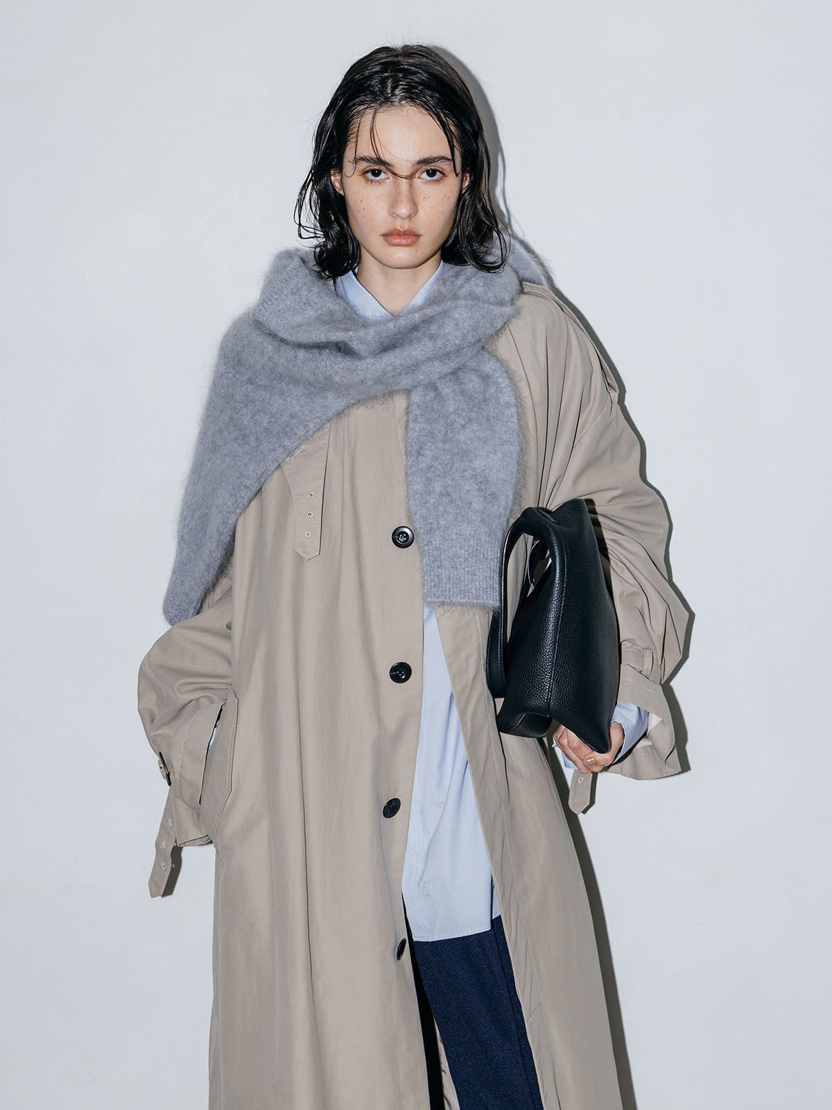 WASHED VOLUME TRENCH COAT