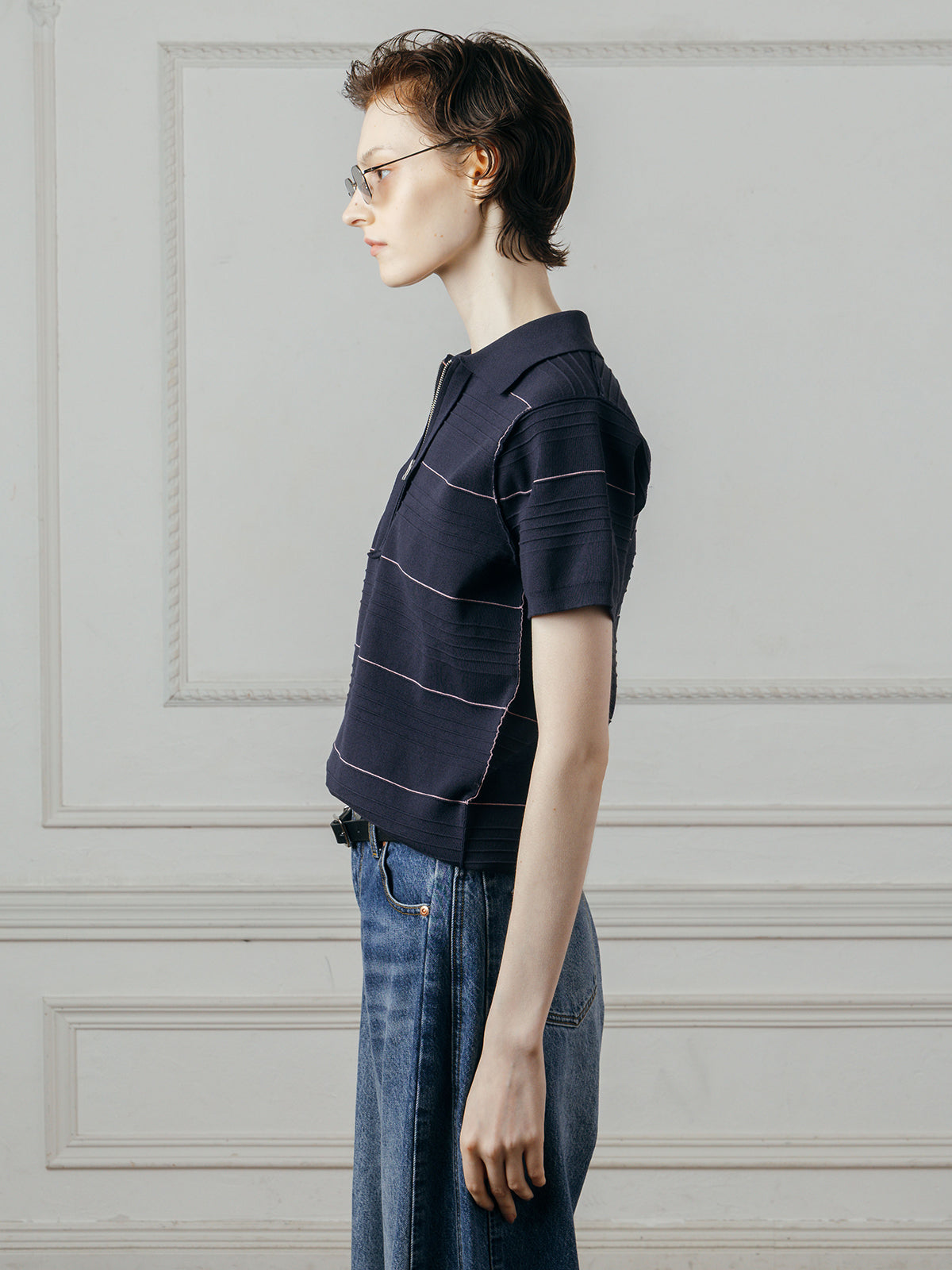 ZIP POLO SHIRT