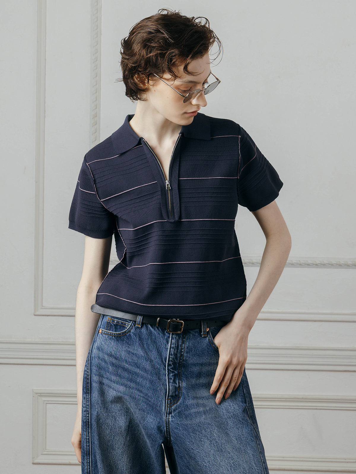 ZIP POLO SHIRT