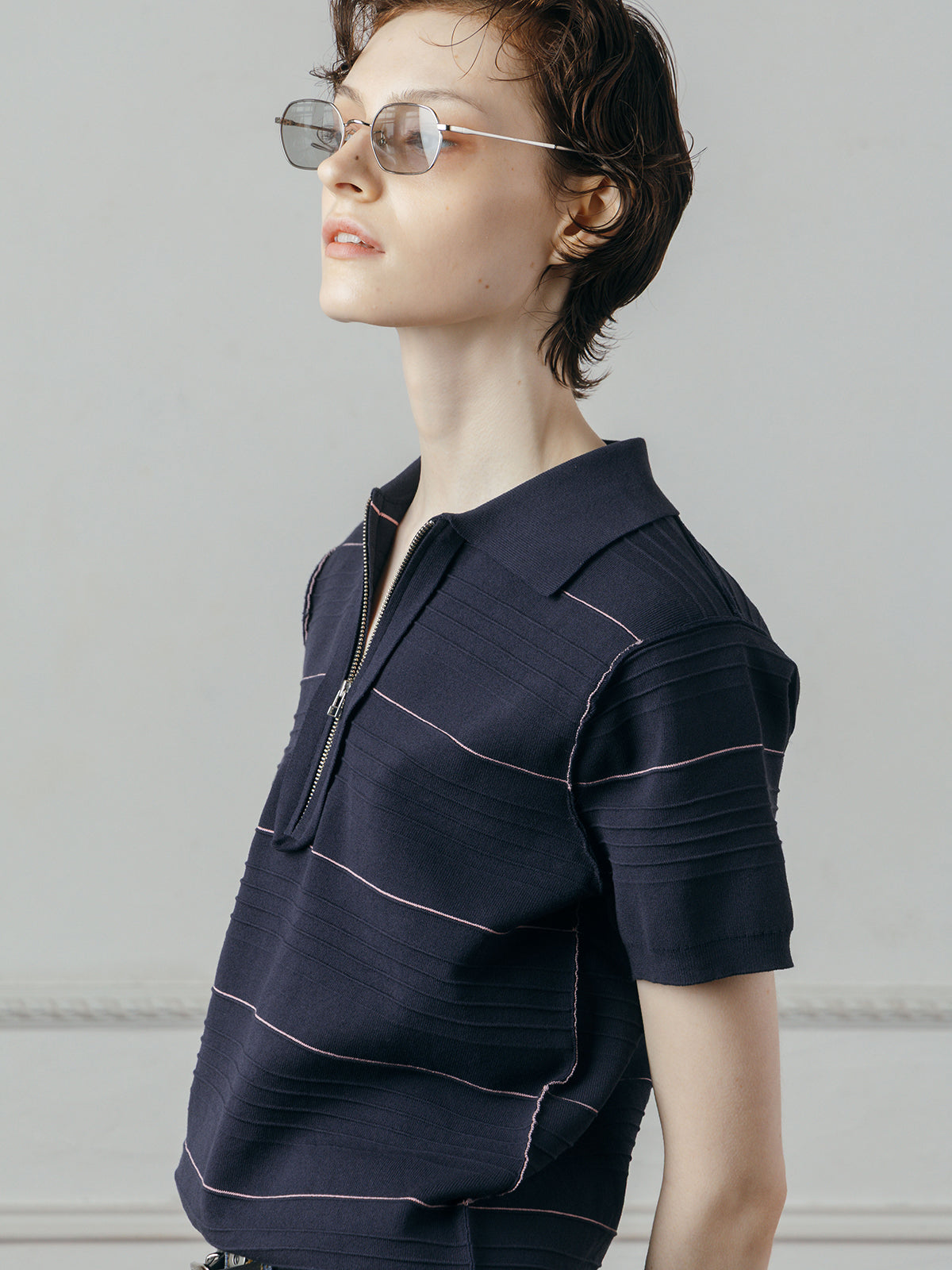ZIP POLO SHIRT