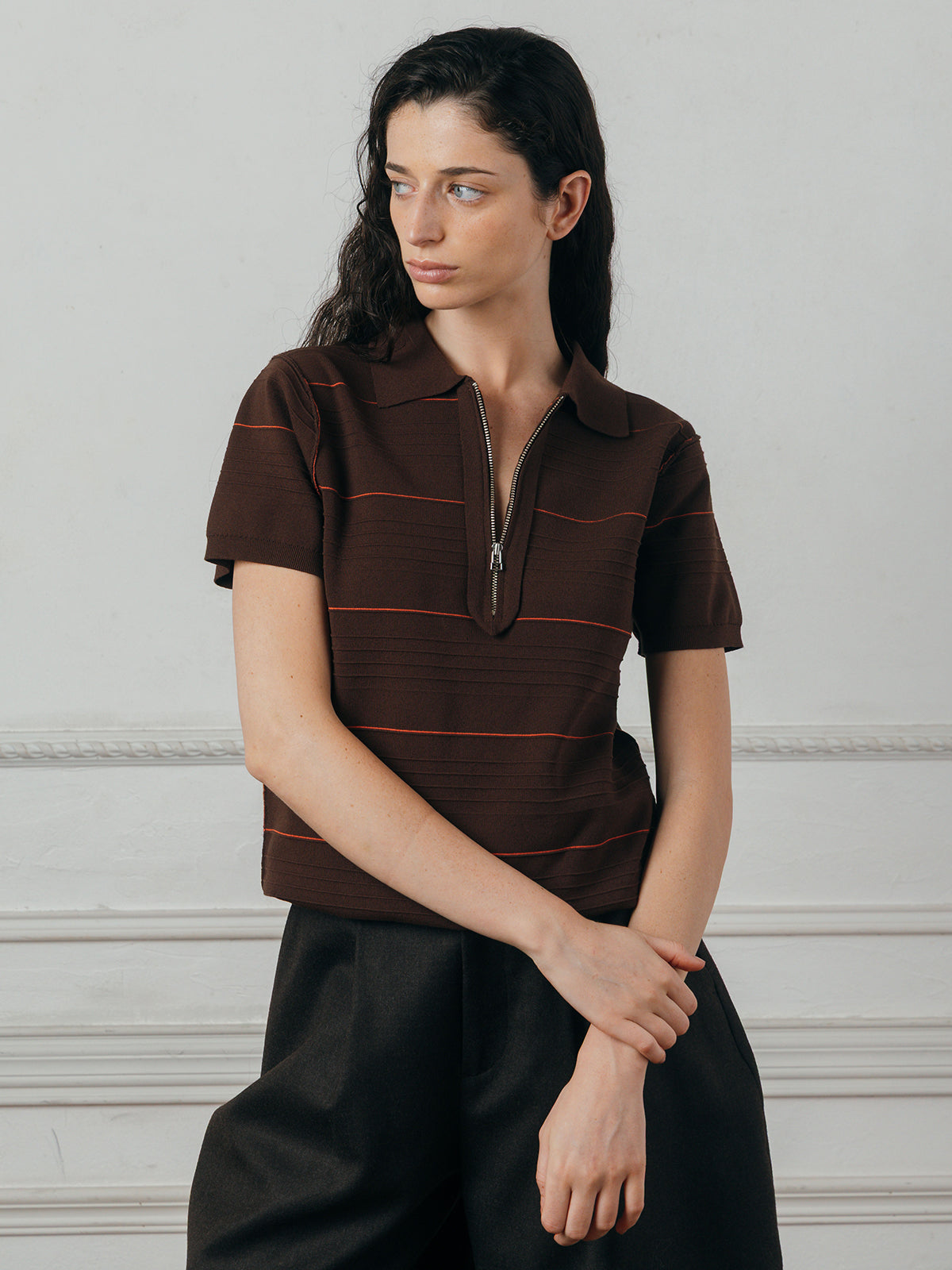 ZIP POLO SHIRT