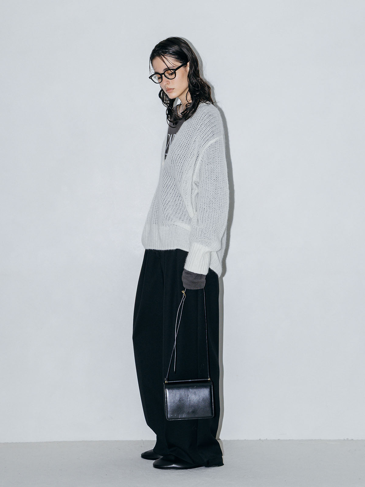 MOHAIR HENLY KNIT TOP