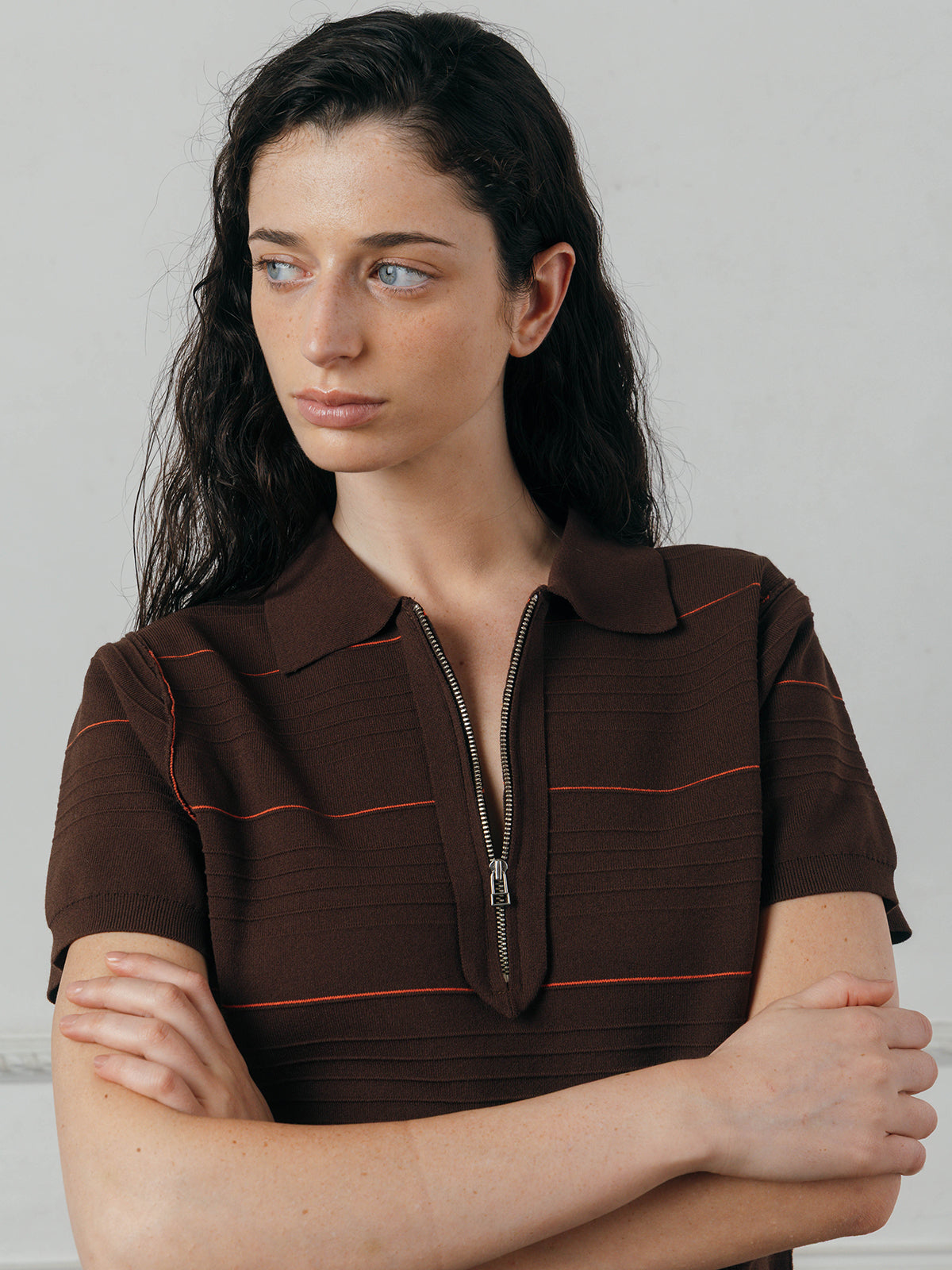 ZIP POLO SHIRT