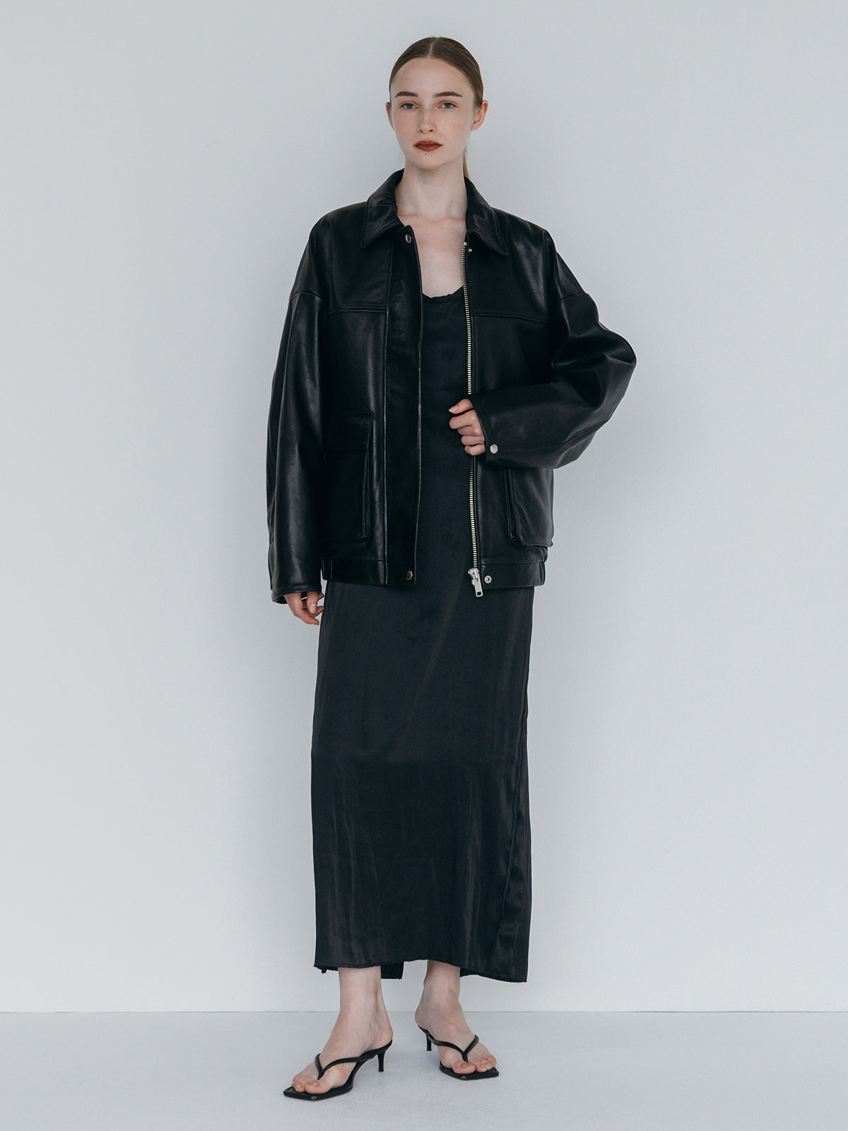 LEATHER BLOUSON JACKET