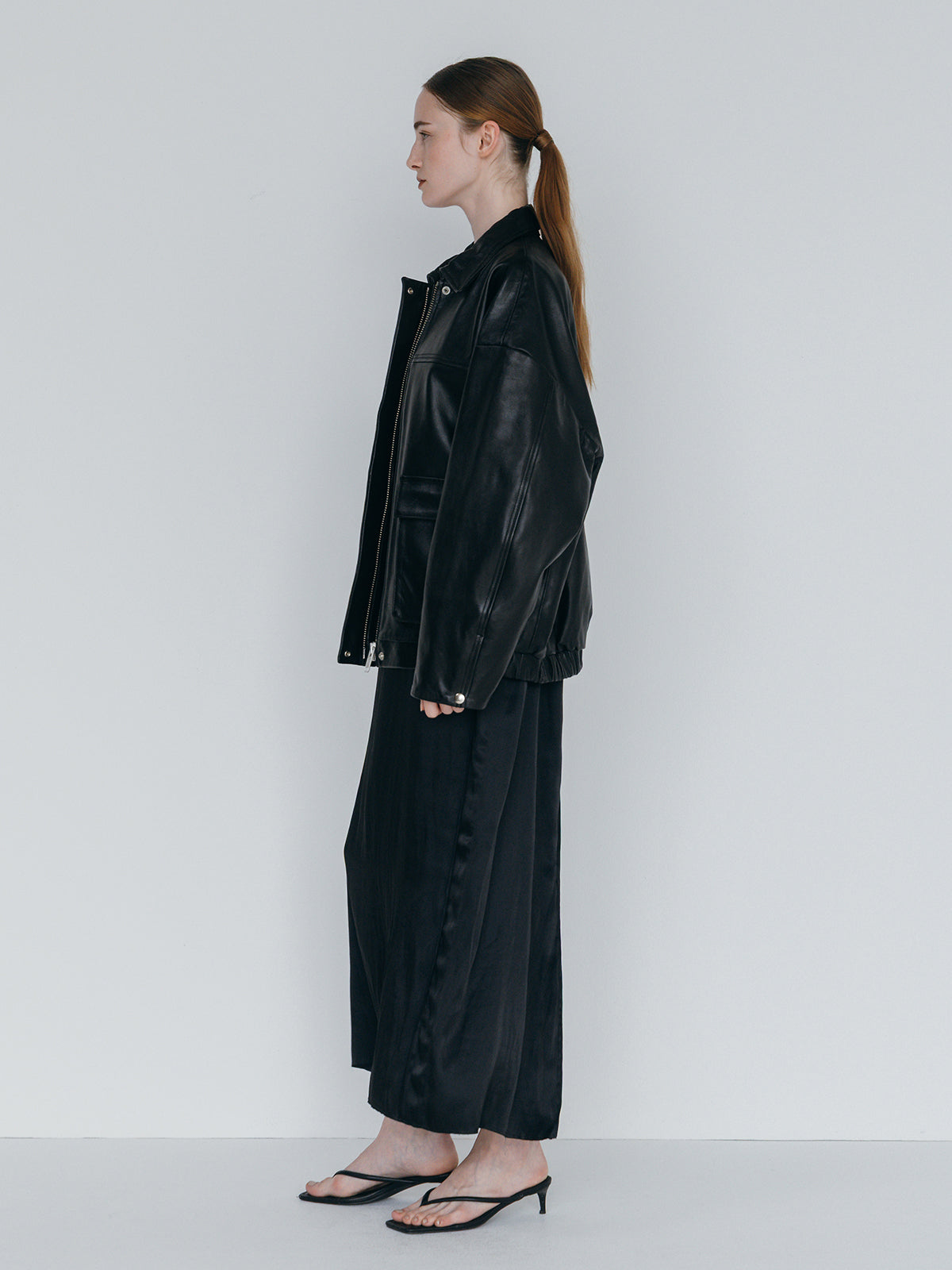 LEATHER BLOUSON JACKET