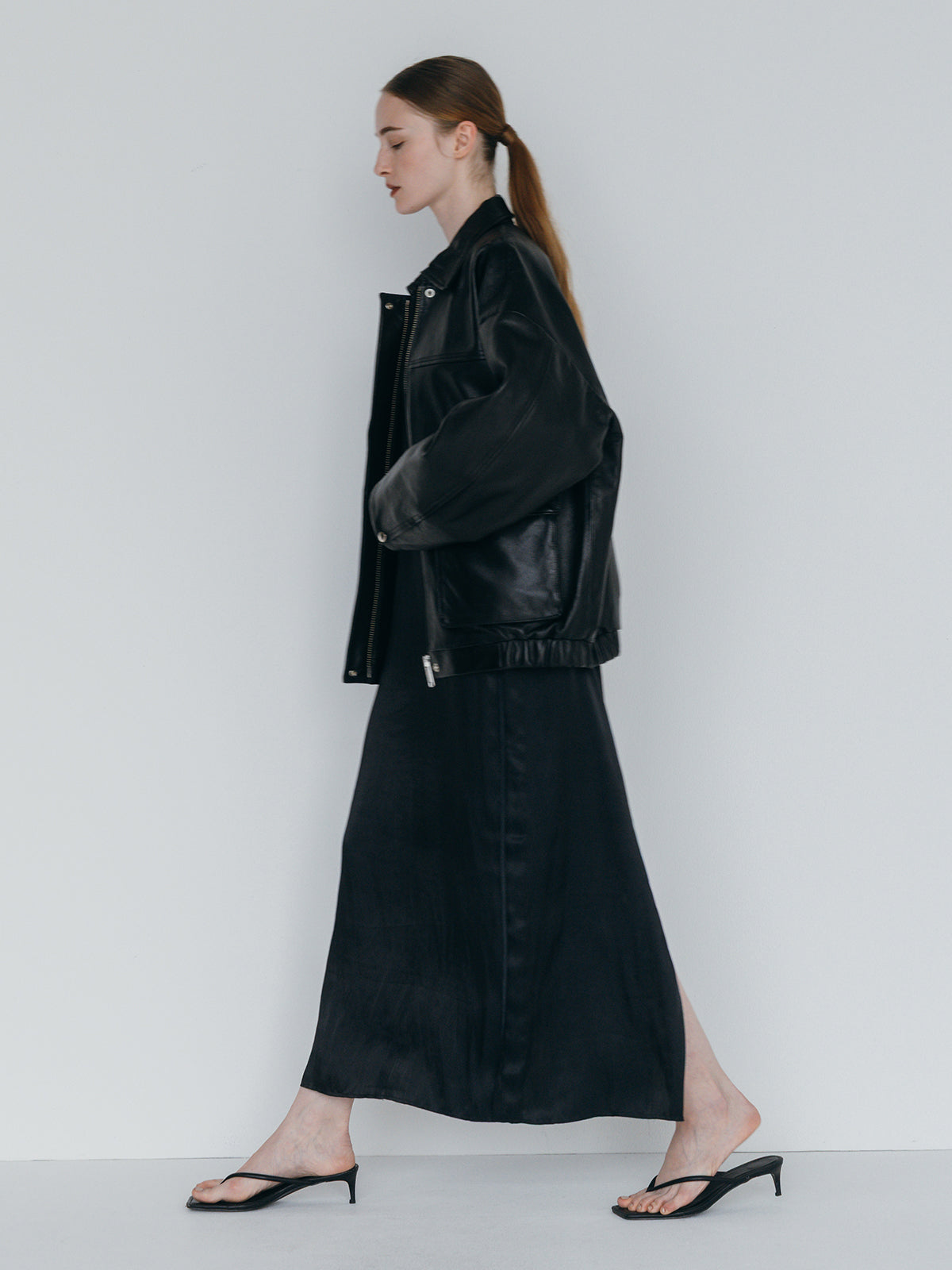 LEATHER BLOUSON JACKET