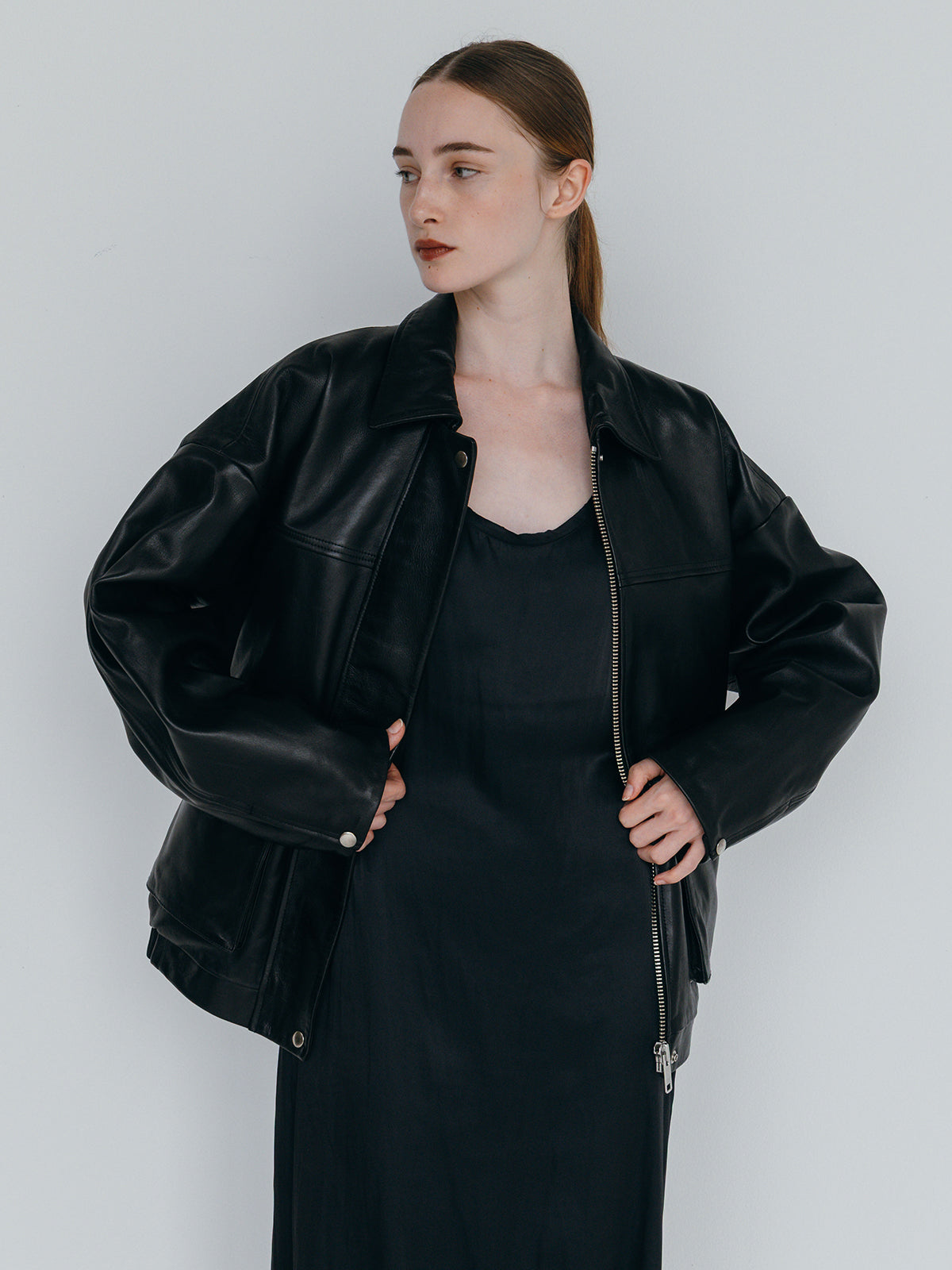 LEATHER BLOUSON JACKET