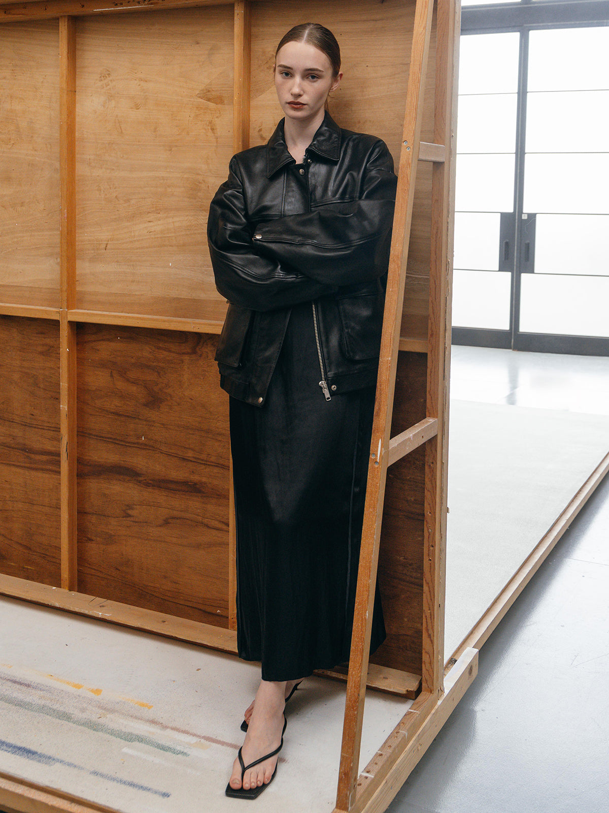 LEATHER BLOUSON JACKET