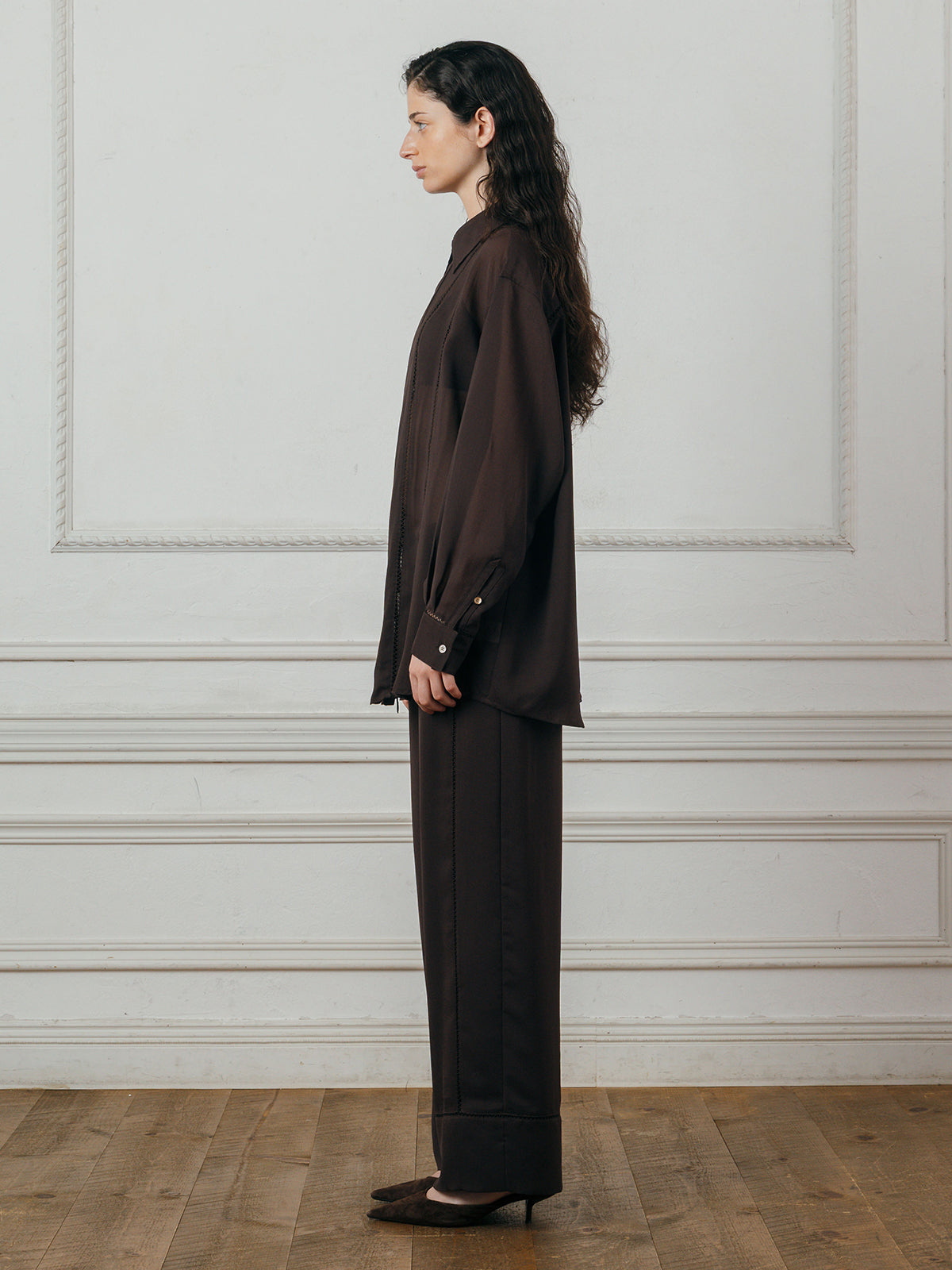 LADDER LACE DETAIL SHIRT