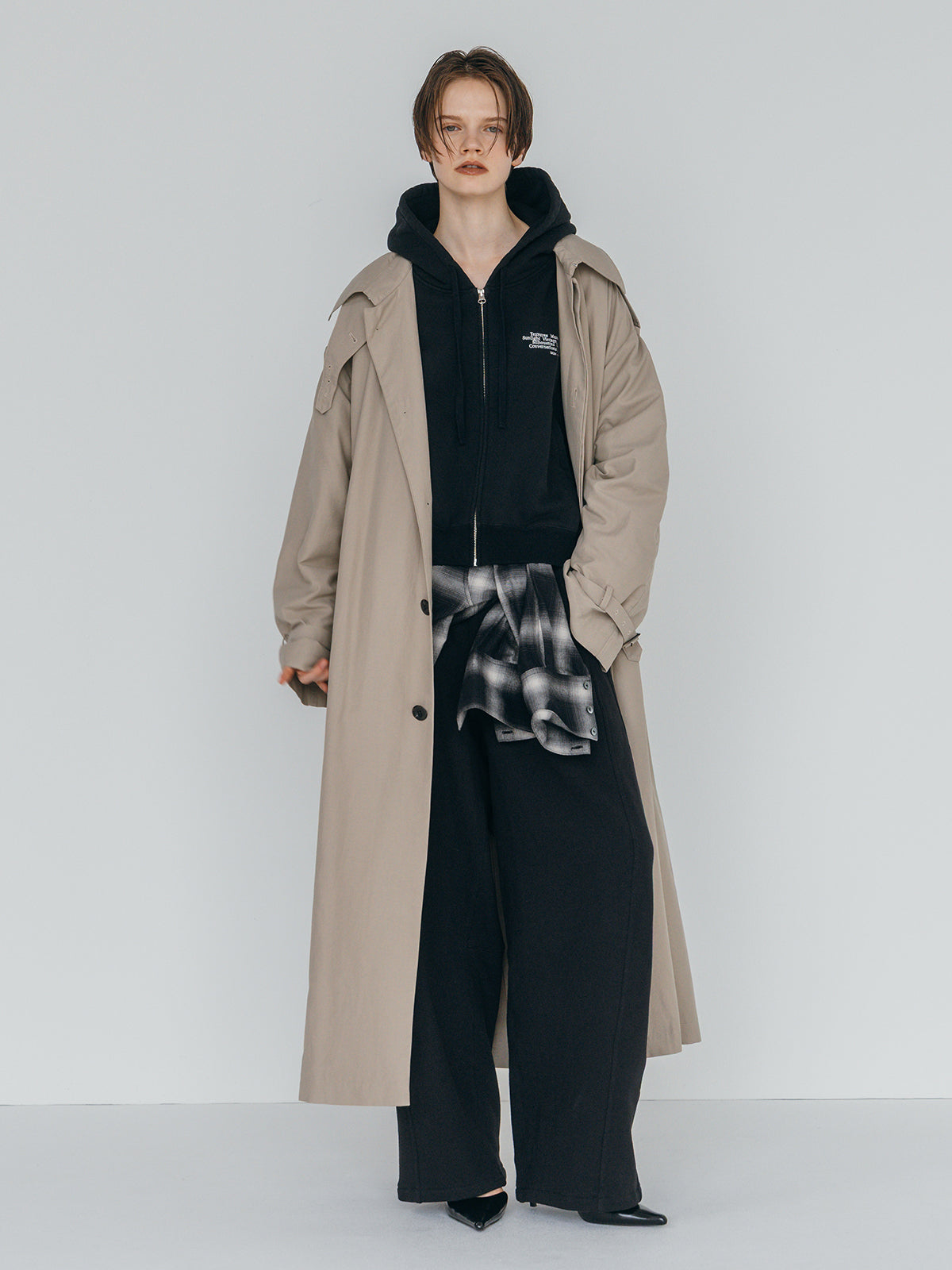 WASHED VOLUME TRENCH COAT