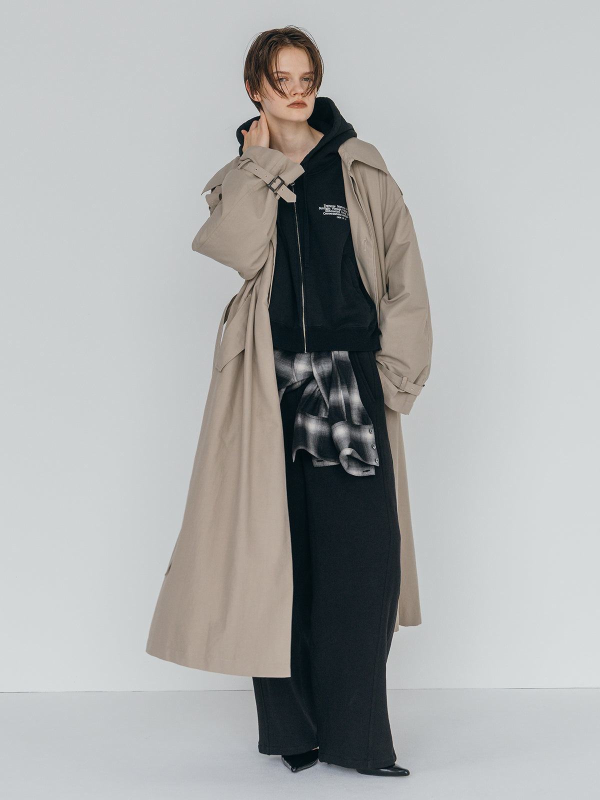 WASHED VOLUME TRENCH COAT
