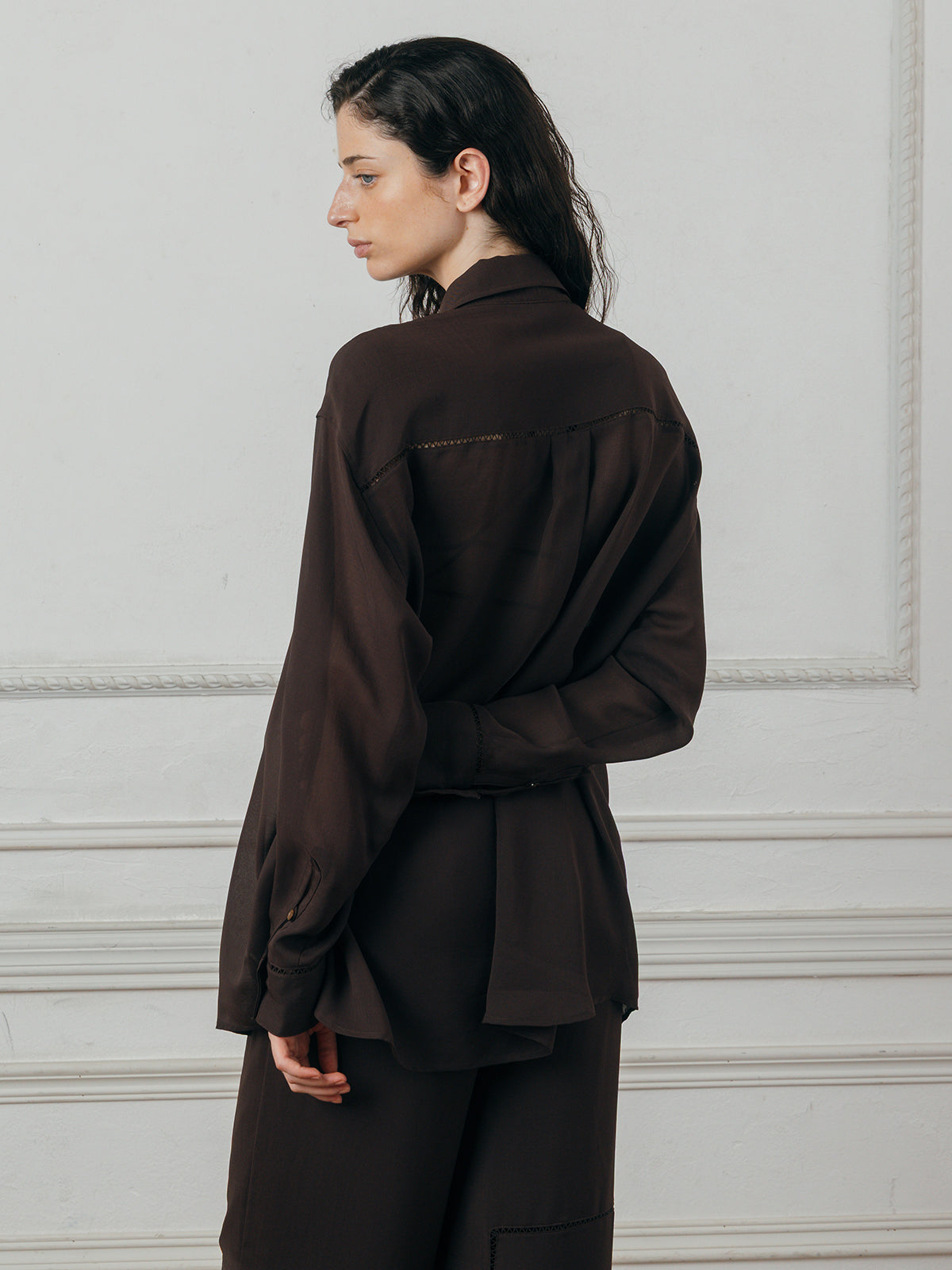 LADDER LACE DETAIL SHIRT