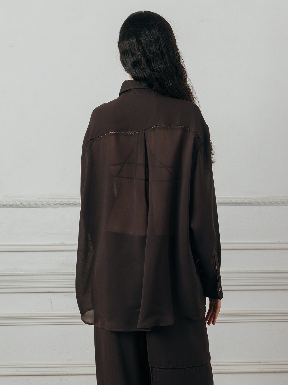 LADDER LACE DETAIL SHIRT