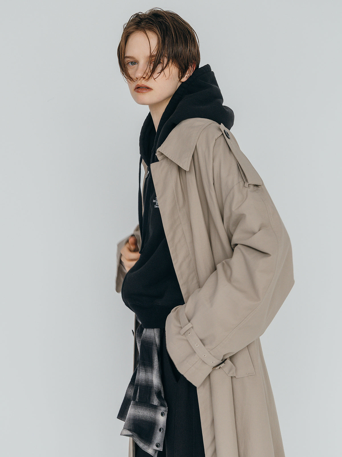 WASHED VOLUME TRENCH COAT