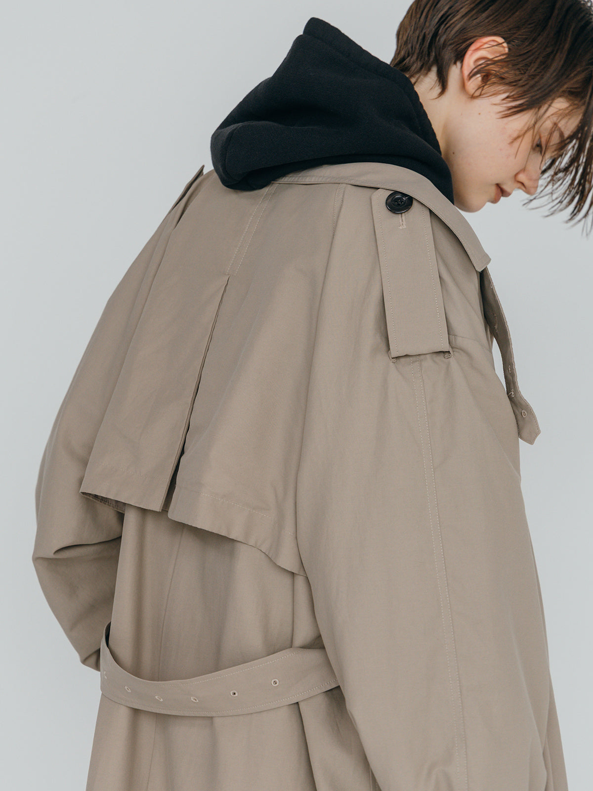 WASHED VOLUME TRENCH COAT