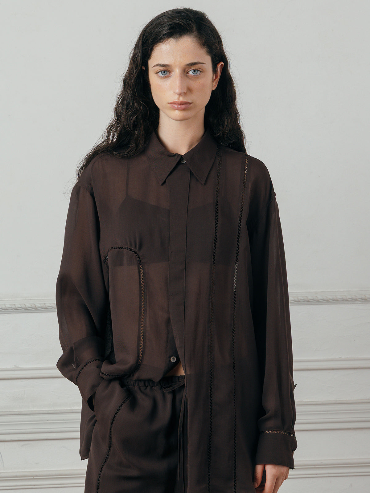 LADDER LACE DETAIL SHIRT
