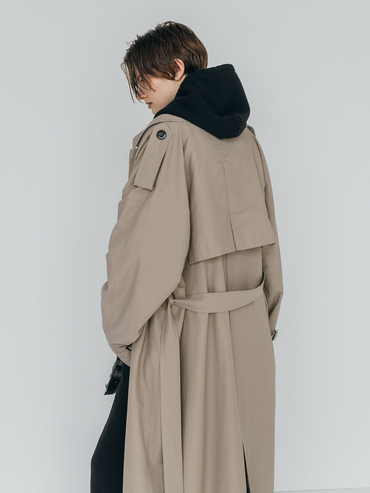 WASHED VOLUME TRENCH COAT
