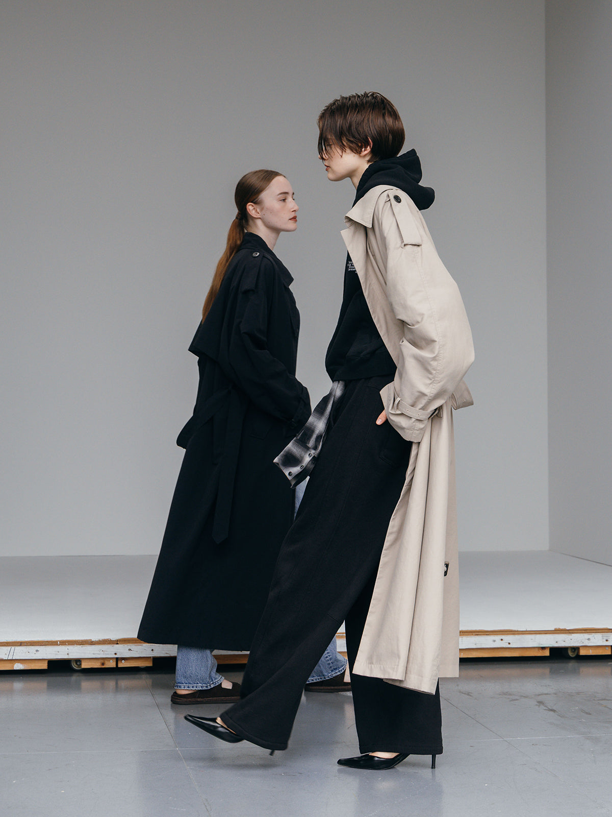 WASHED VOLUME TRENCH COAT