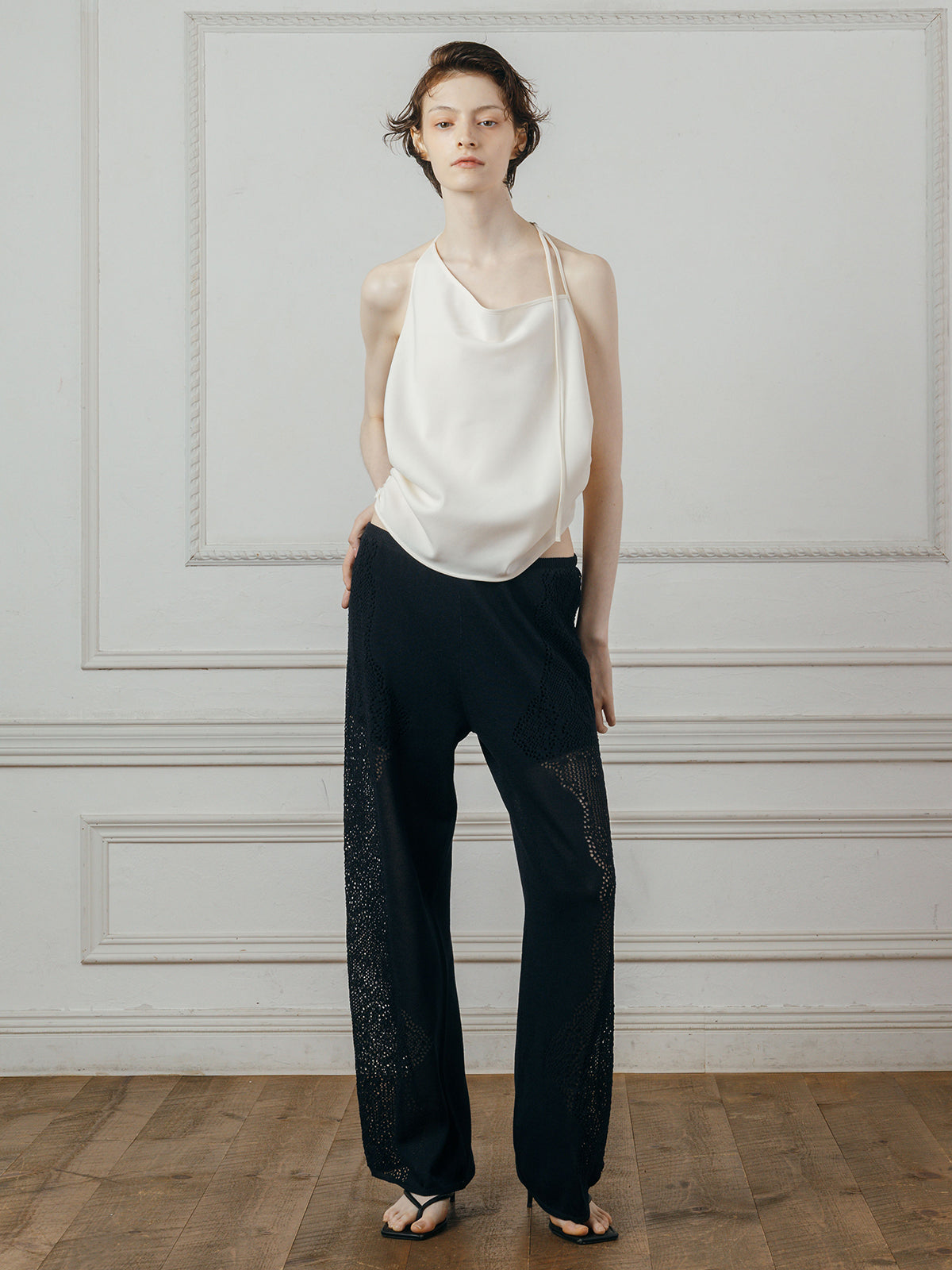 LACE KNIT PANTS