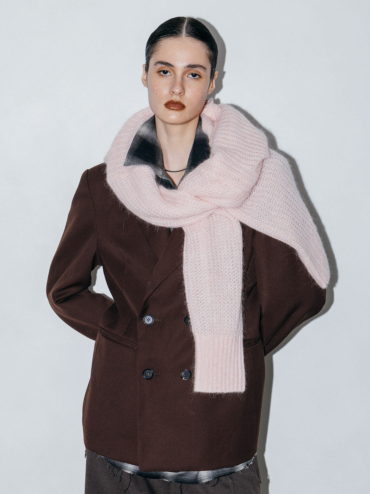 MOHAIR HENLY KNIT TOP
