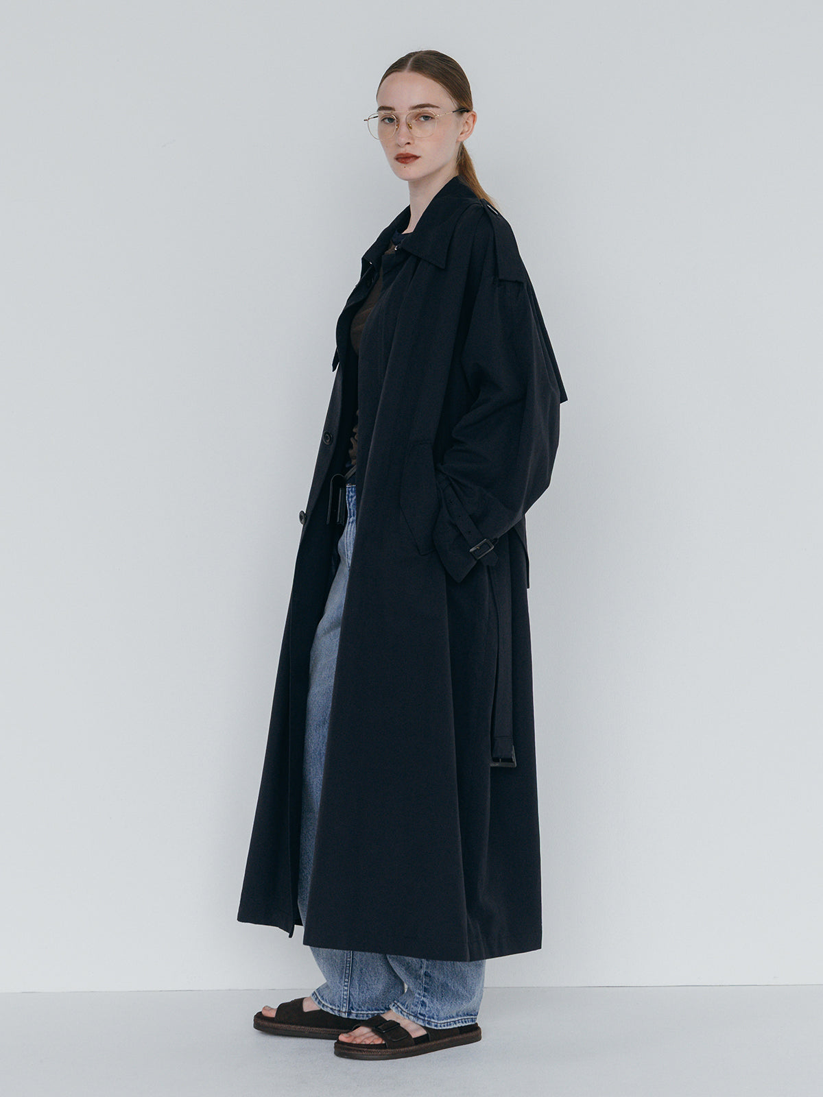 WASHED VOLUME TRENCH COAT