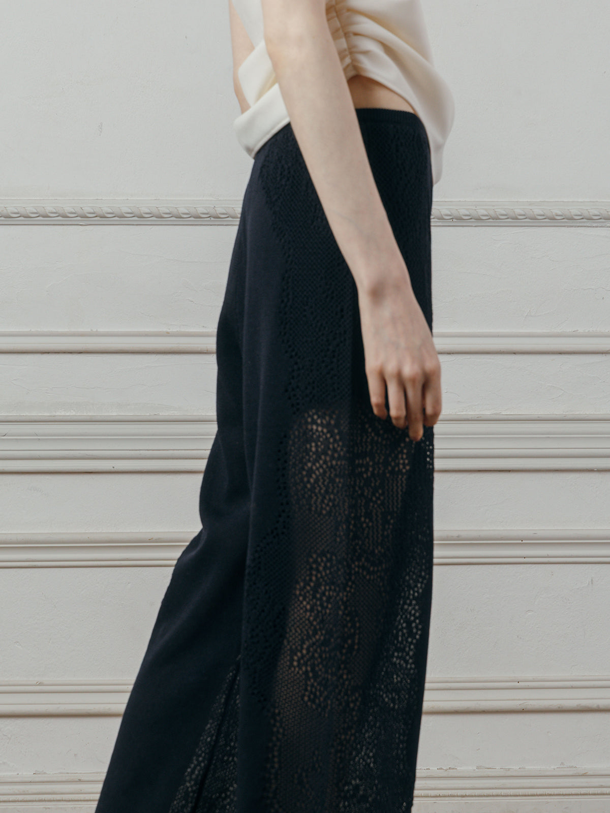 LACE KNIT PANTS