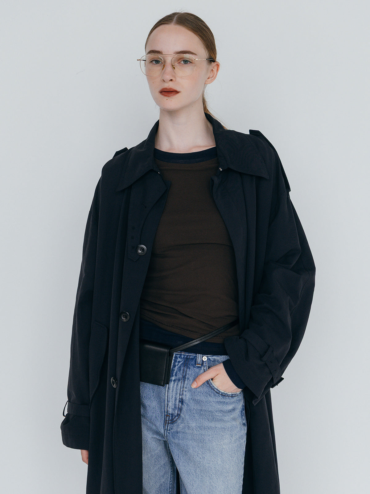 WASHED VOLUME TRENCH COAT