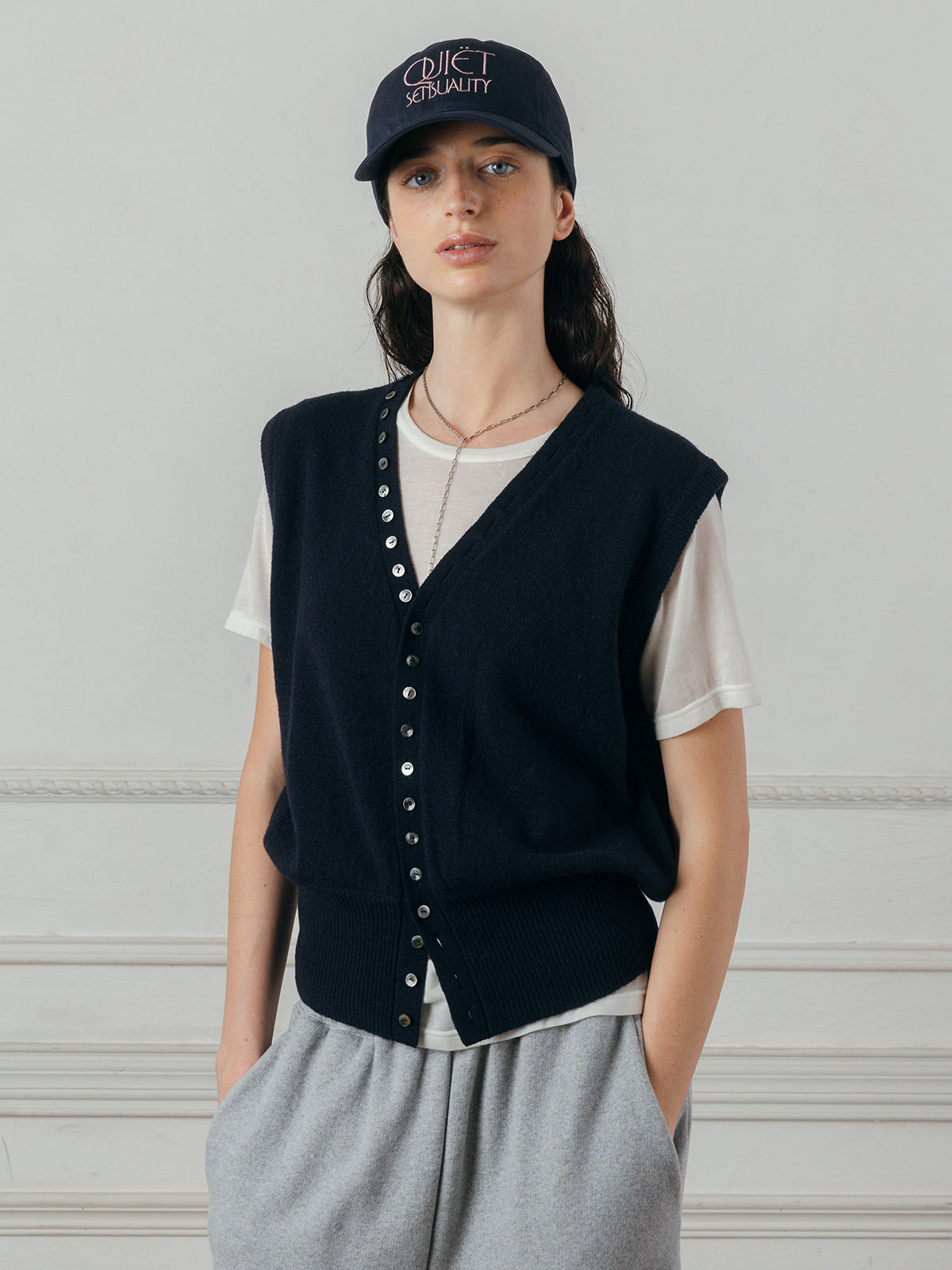 KNITTED VEST TOP