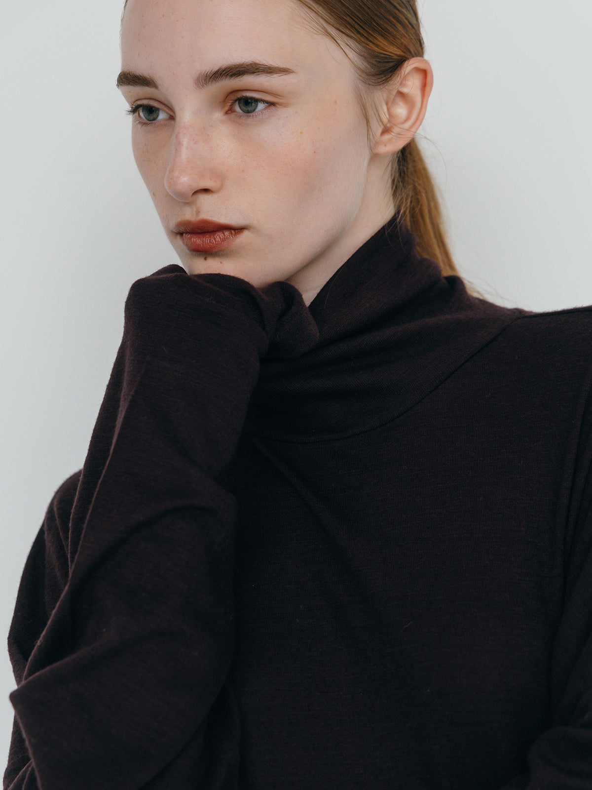 FINE WOOL OVER HIGH NECK TOPS