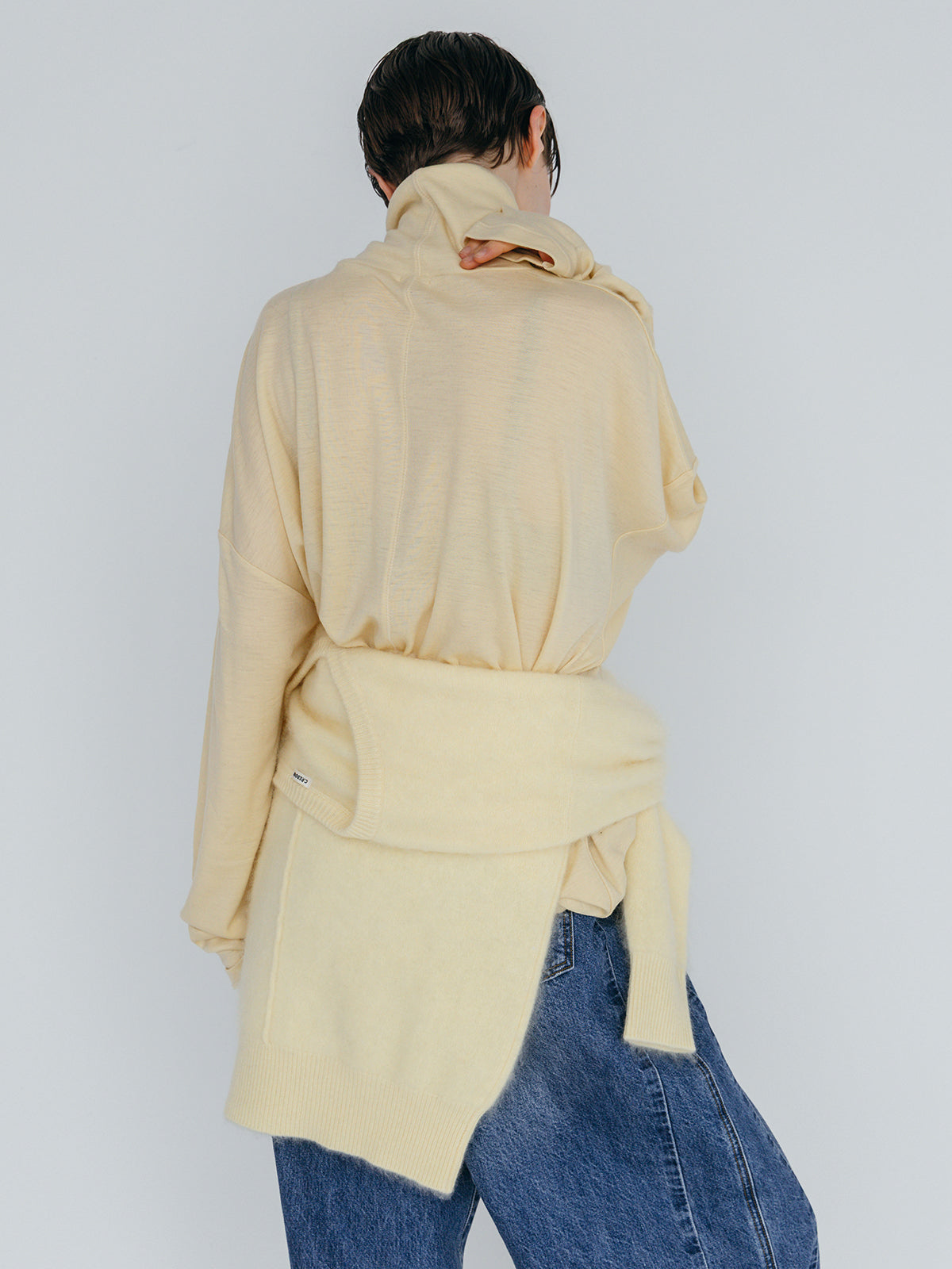 MINK FINISH V-NECK KNIT TOP