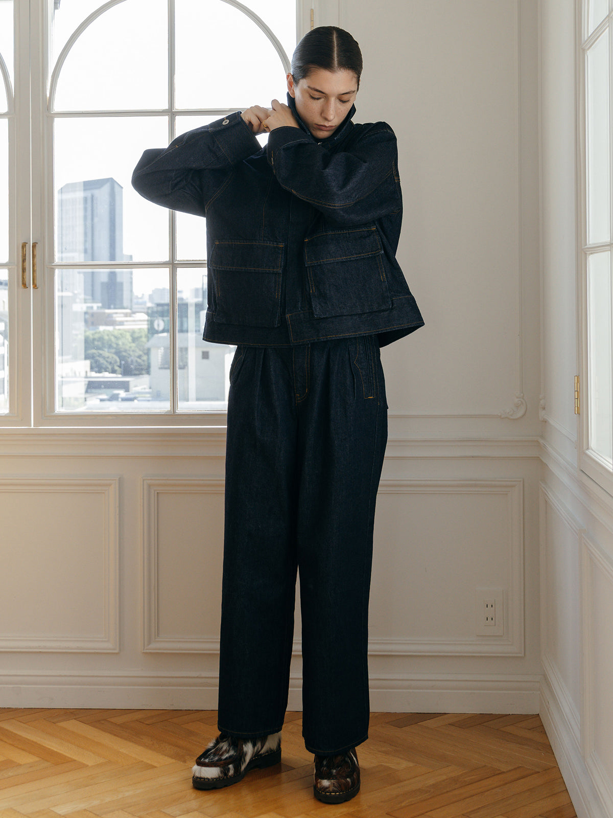 TWO TUCK BUGGY DENIM