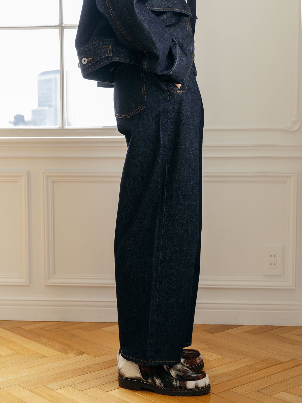 TWO TUCK BUGGY DENIM