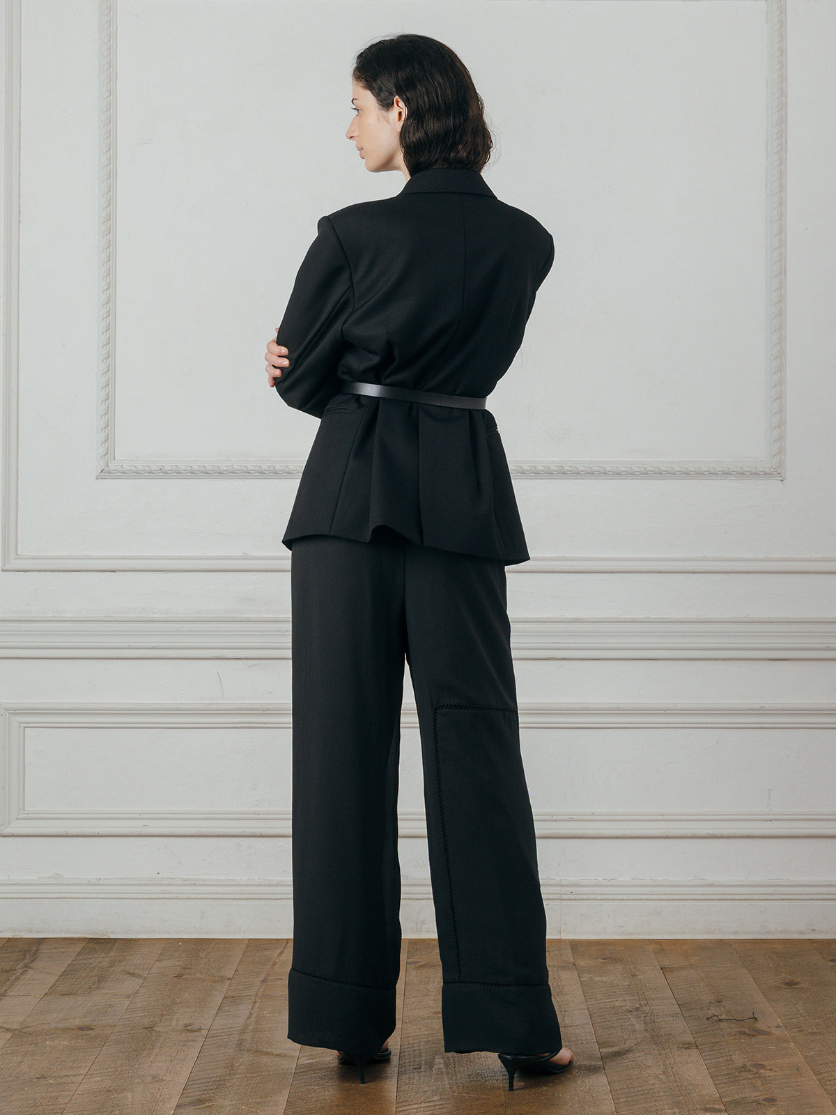 LADDER LACE DETAIL PANTS