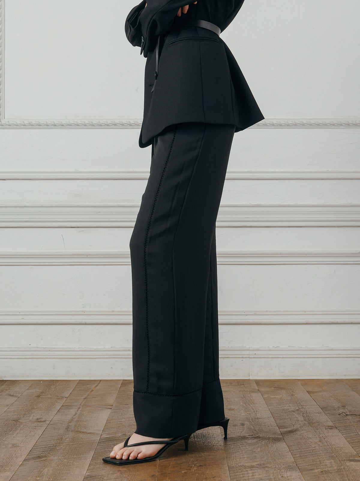 LADDER LACE DETAIL PANTS