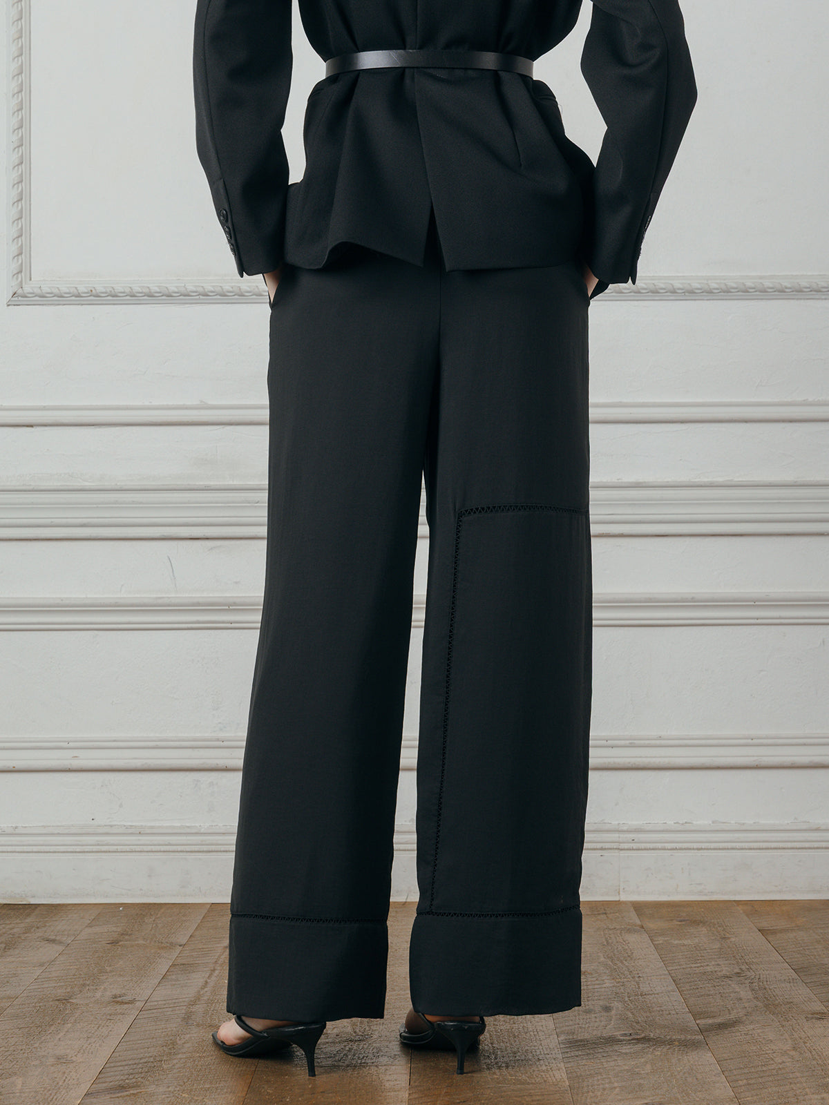 LADDER LACE DETAIL PANTS