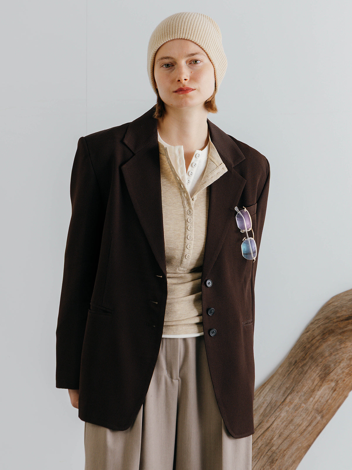 HENLY NECK LONG SLEEVE TEE