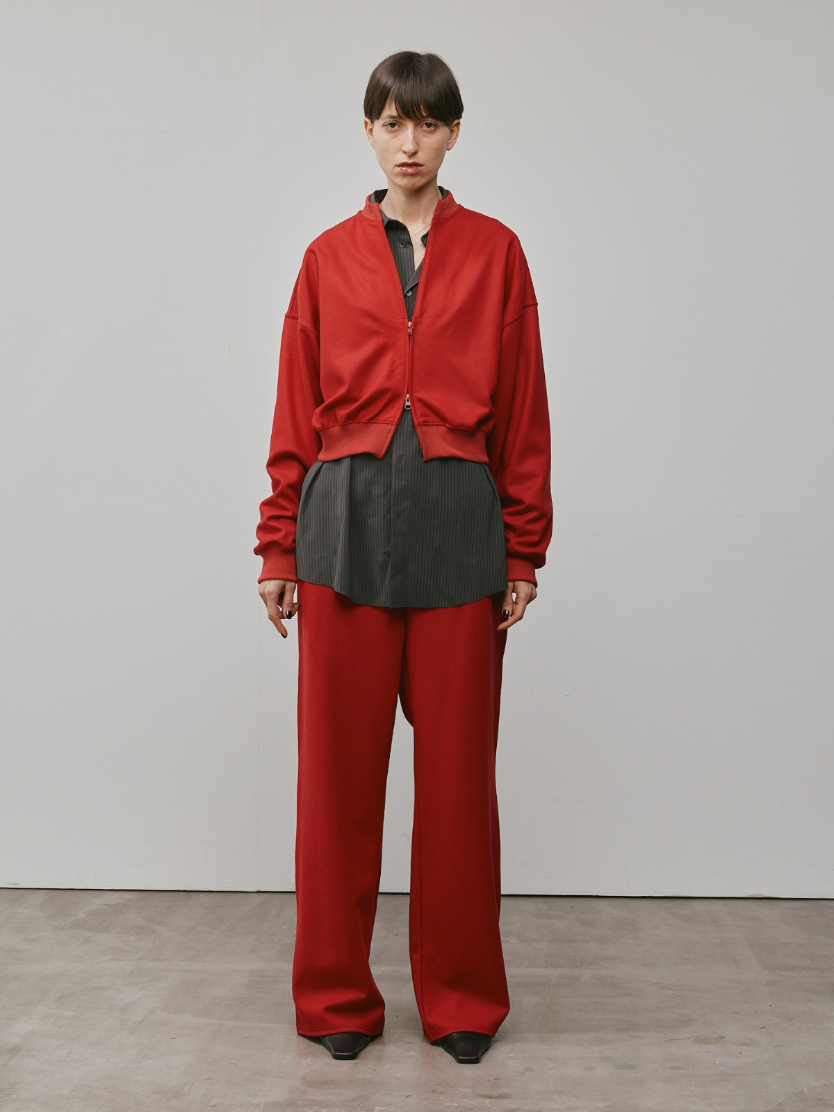 WOOL ZIP PULLOVER