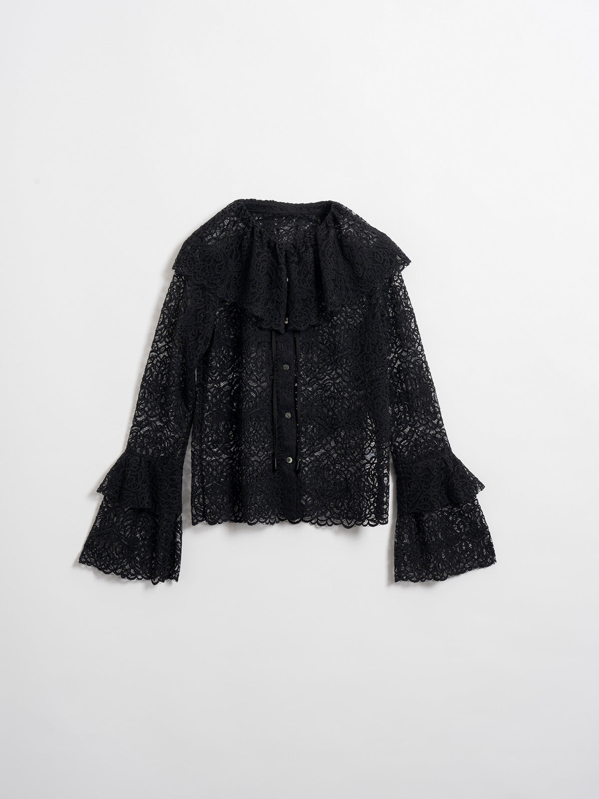 Juliet lace cape blouse